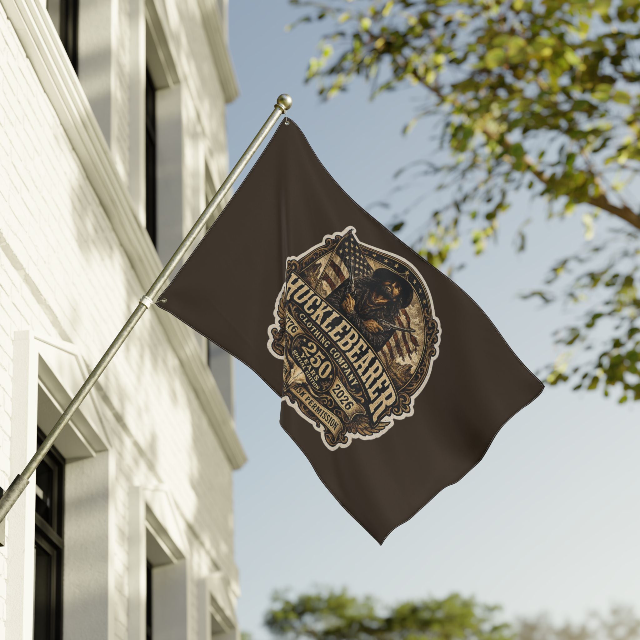 HuckleBearer 250th Anniversary Patriotic Double-Sided Flag