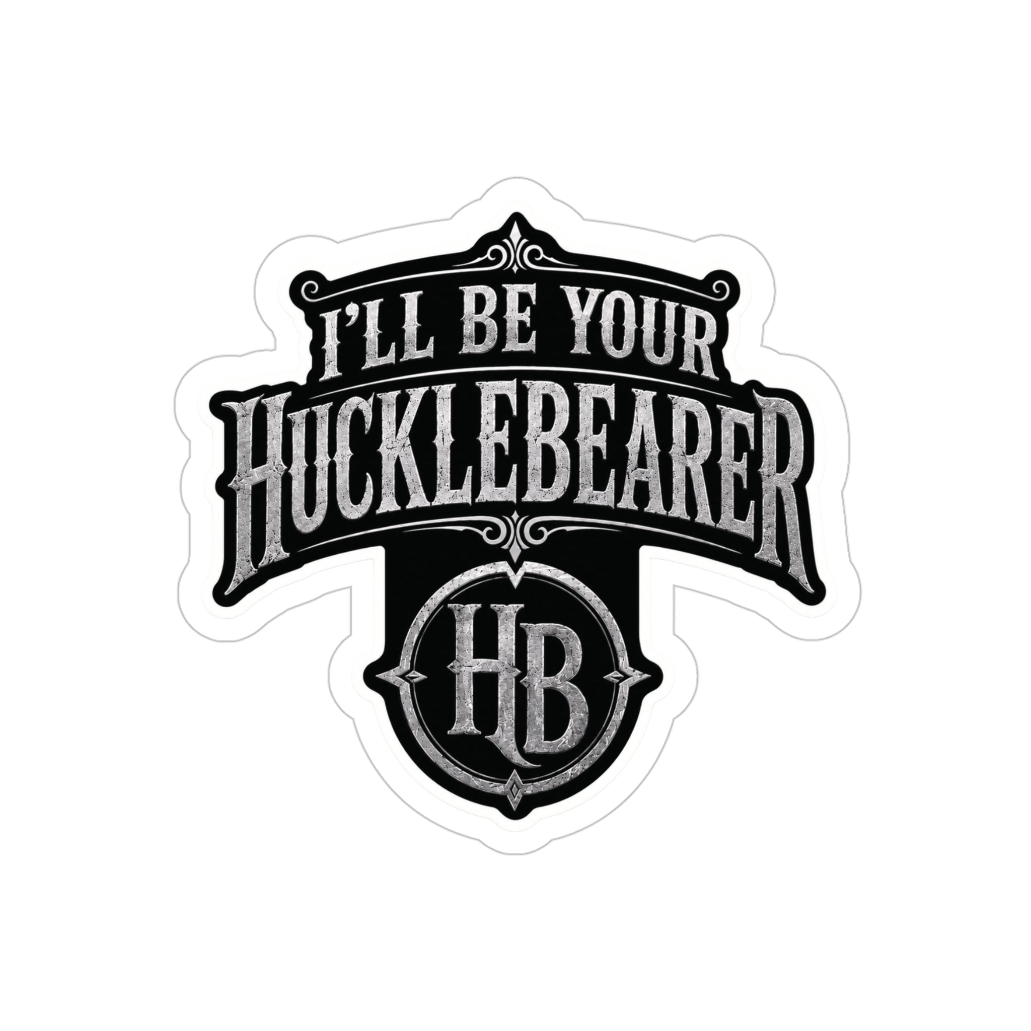 Hucklebearer Vintage Badge Silver Sticker