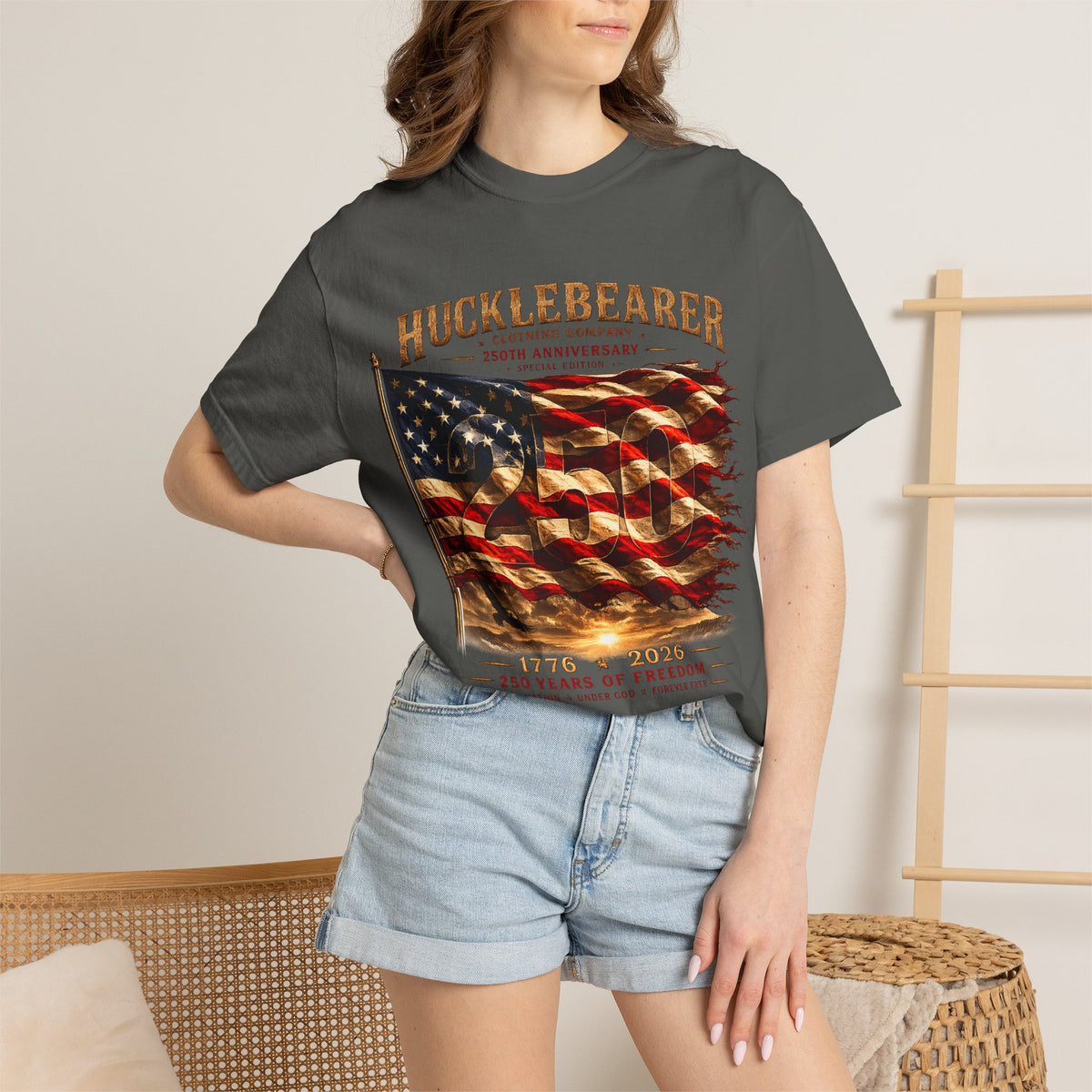 Copy of Hucklebearer "250th Anniversary" American Flag T-Shirt