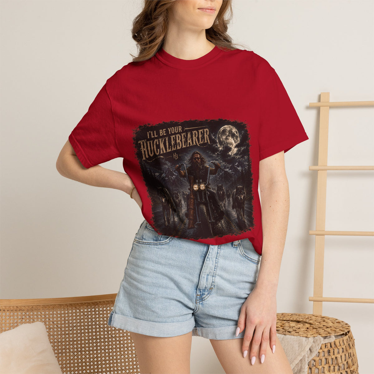 Front Print -Hucklebearer "Ride With the Wolves" T-Shirt