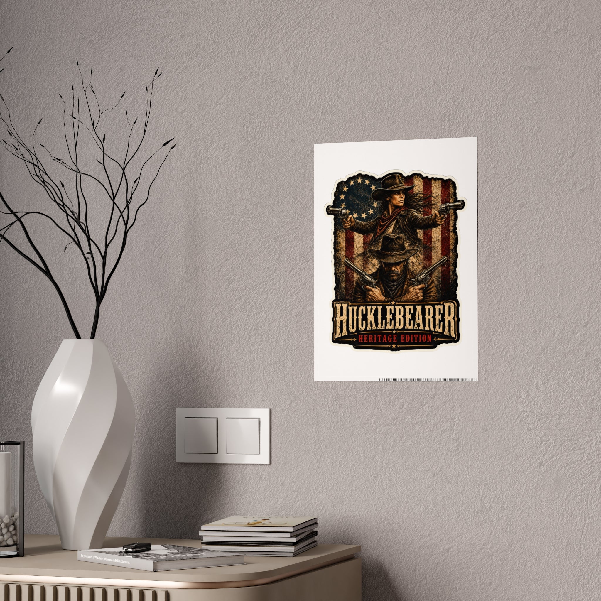 HuckleBearer Heritage Edition Gloss Western Cowboy Sticker