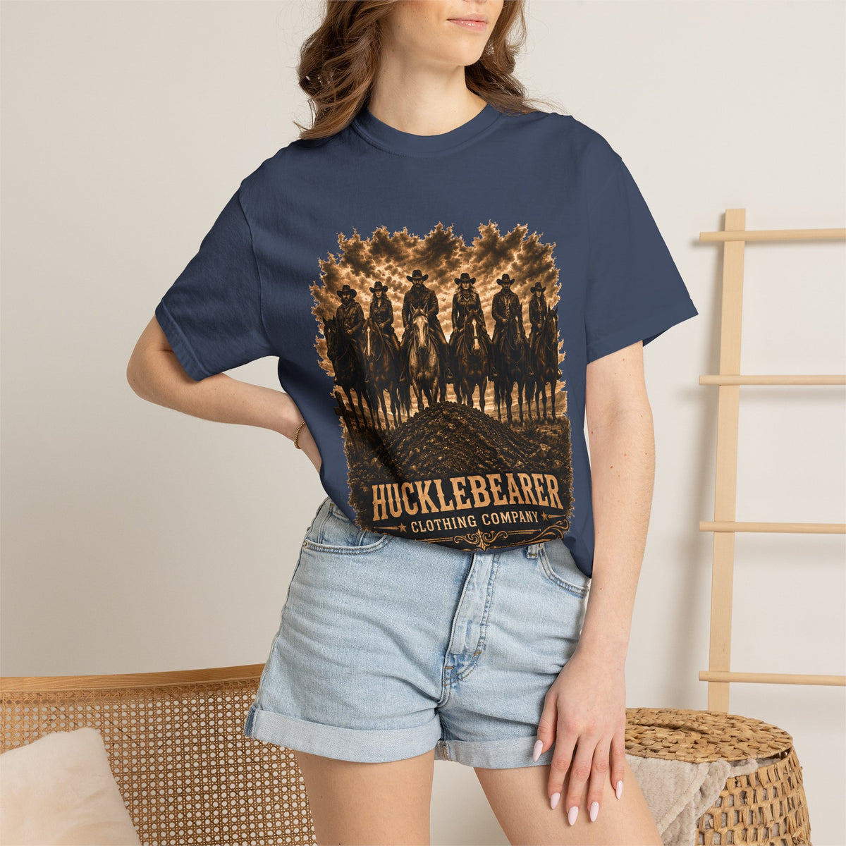 Front Print - Hucklebearer 'We Don't Forget' Western Cowboy T-Shirt