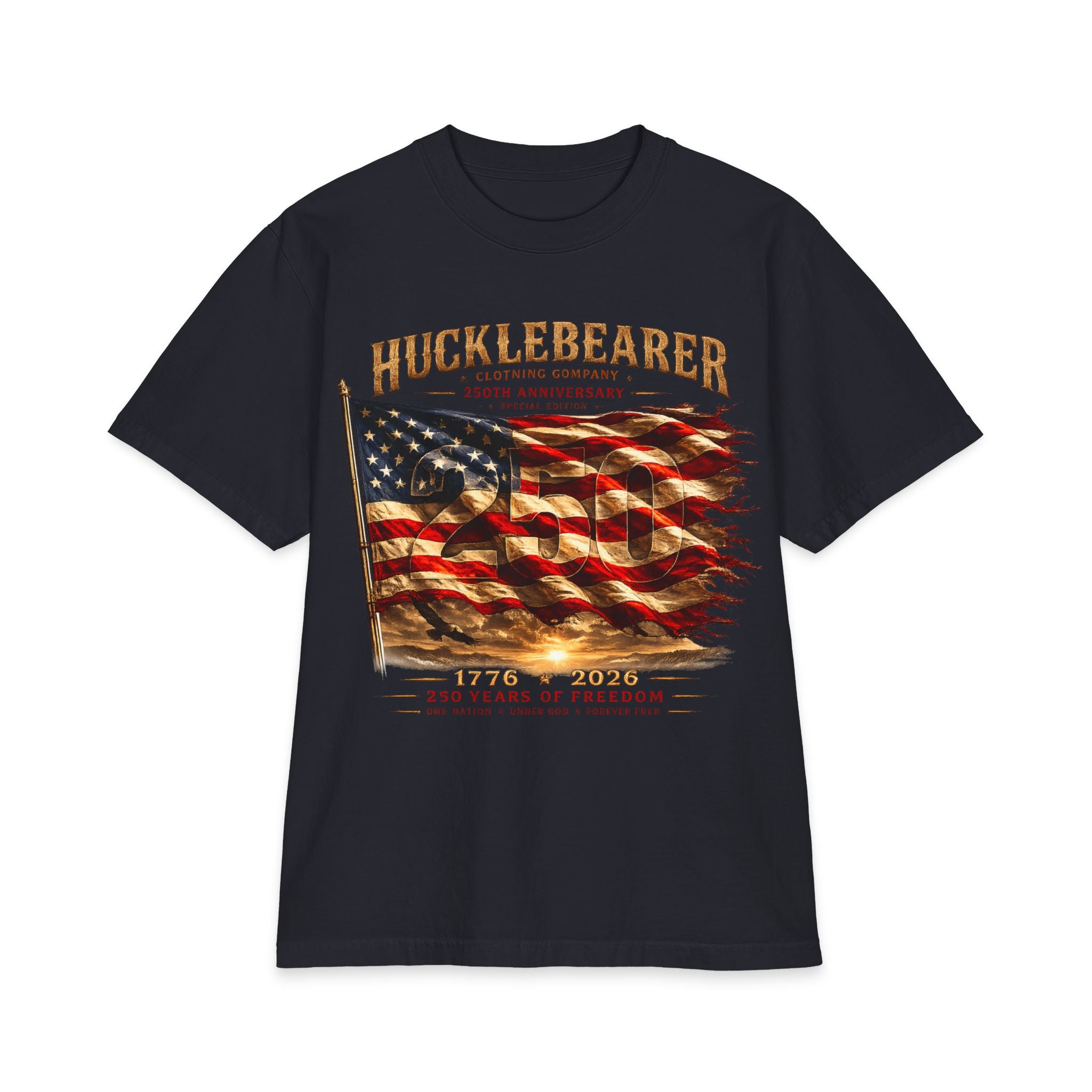 Hucklebearer "250th Anniversary" American Flag T-Shirt
