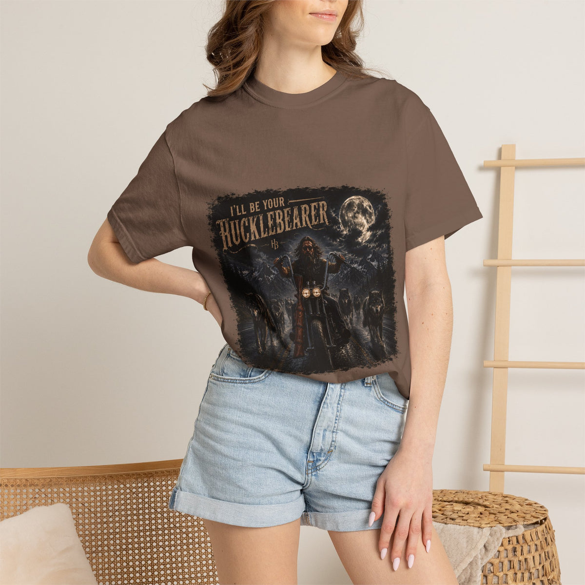 Front Print -Hucklebearer "Ride With the Wolves" T-Shirt