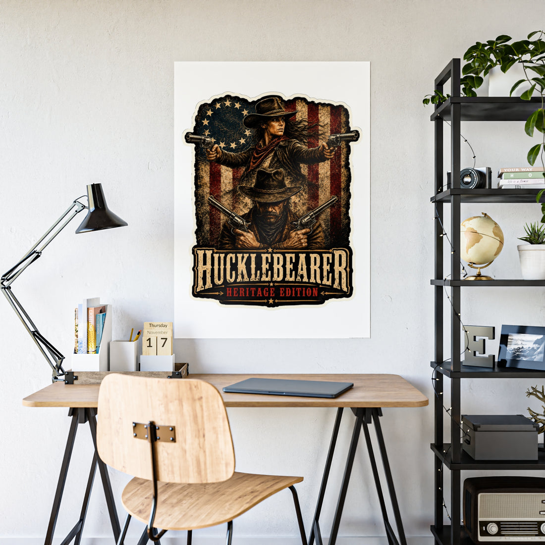 HuckleBearer Heritage Edition Gloss Western Cowboy Sticker