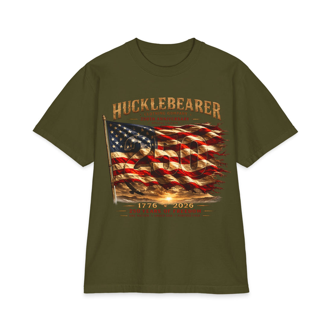 Hucklebearer "250th Anniversary" American Flag T-Shirt