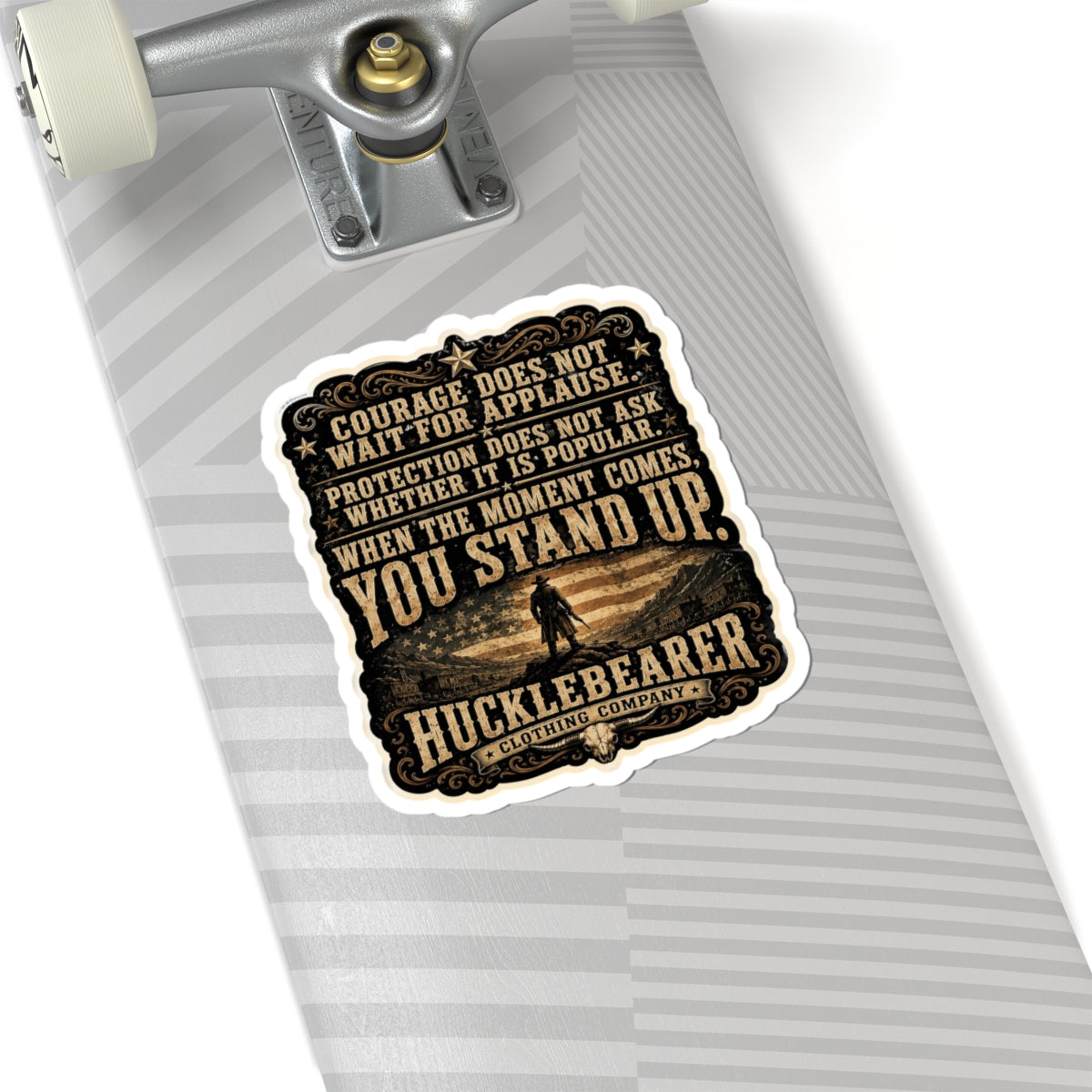 HuckleBearer Courage Quote Kiss-Cut Sticker