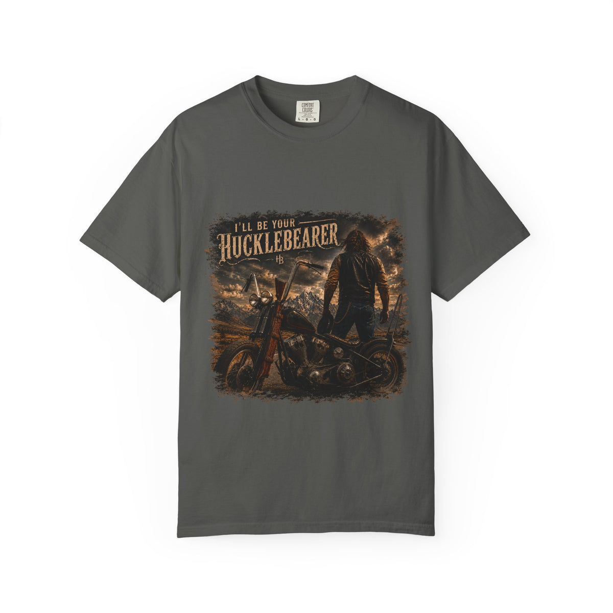 Front Print - Hucklebearer — “I’ll Be Your HucklebeareR” Biker T‑Shirt