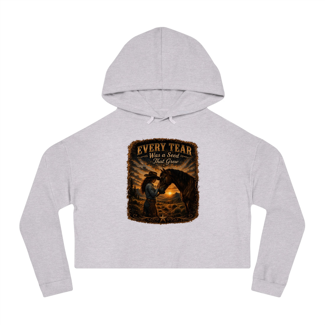HuckleBearer 'Every Tear Was a Seed That Grew' Cropped Hoodie