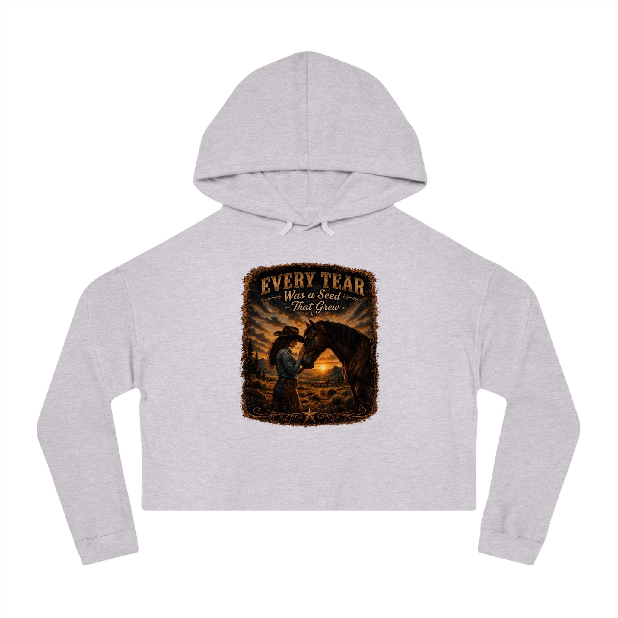 HuckleBearer 'Every Tear Was a Seed That Grew' Cropped Hoodie