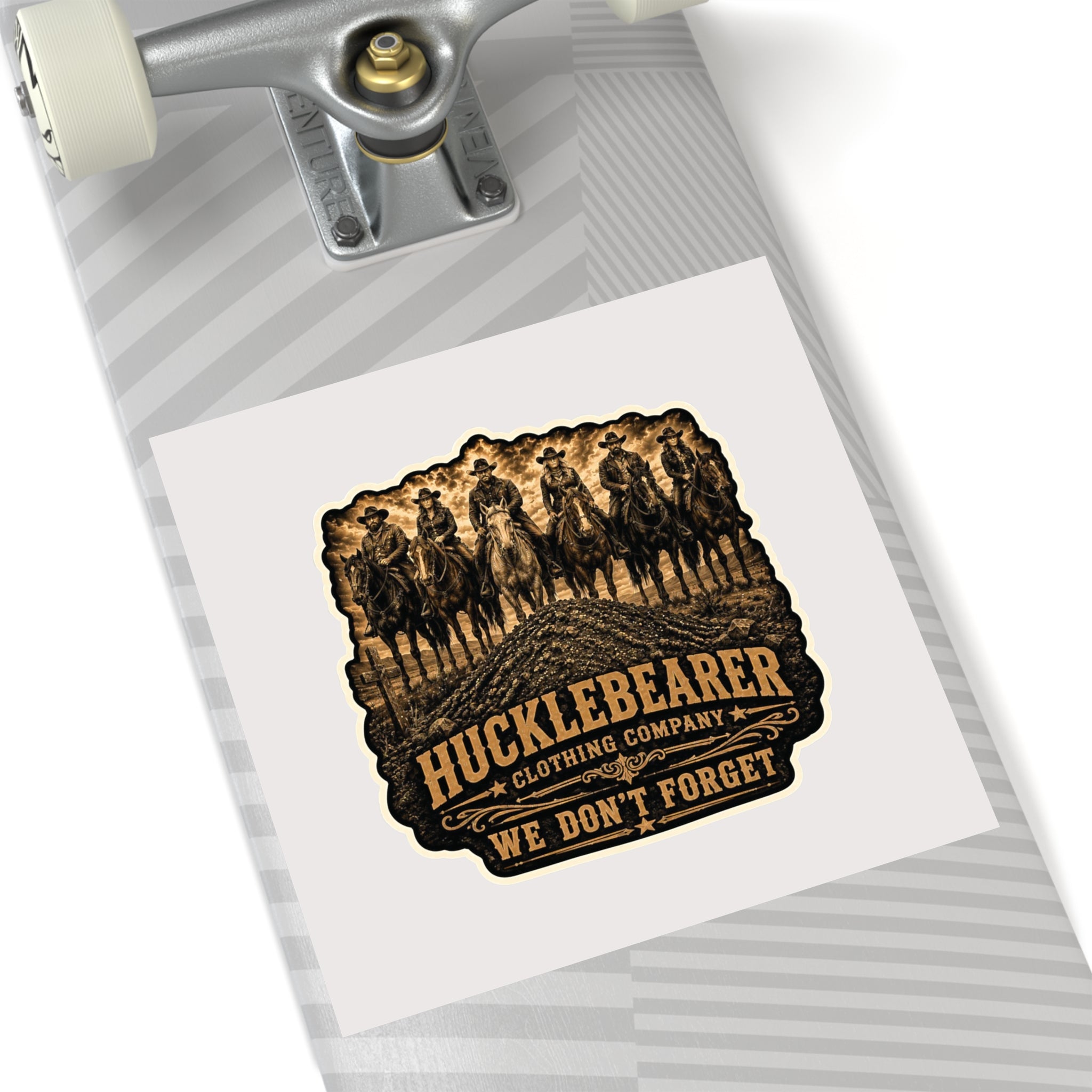 Hucklebearer 'We Don’t Forget' Cowboy Sticker