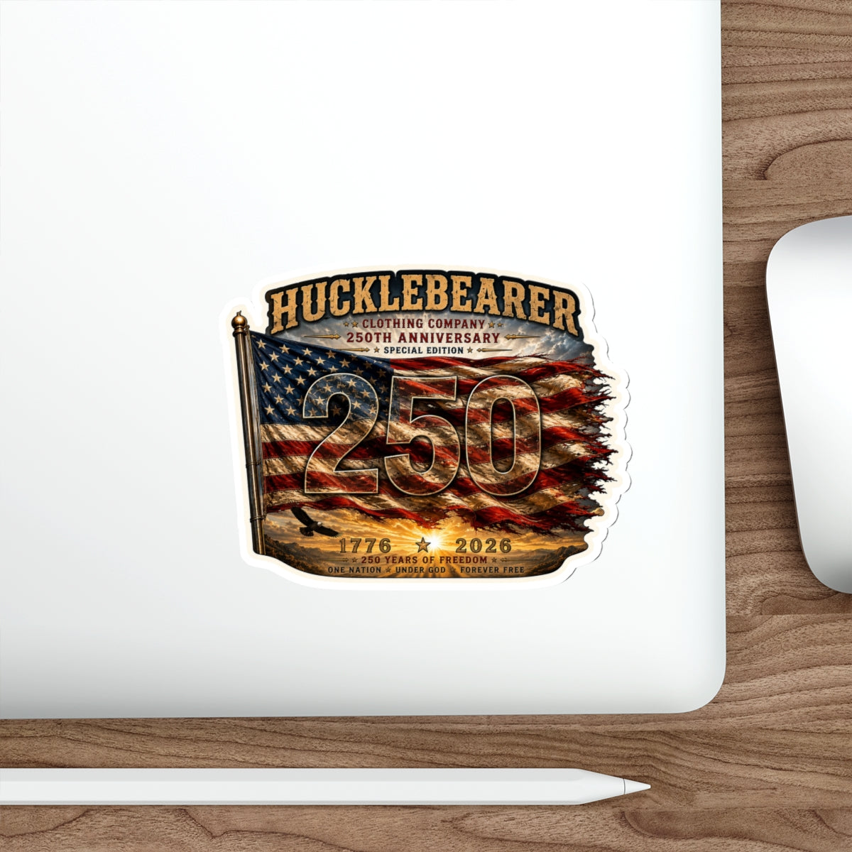 HuckleBearer 250th Anniversary Die-Cut Sticker