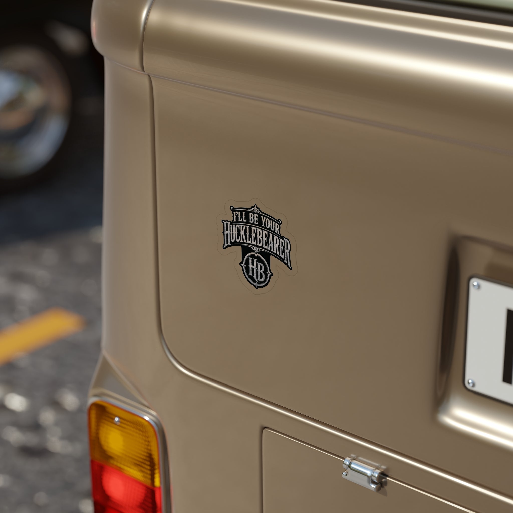 Hucklebearer Vintage Badge Silver Sticker
