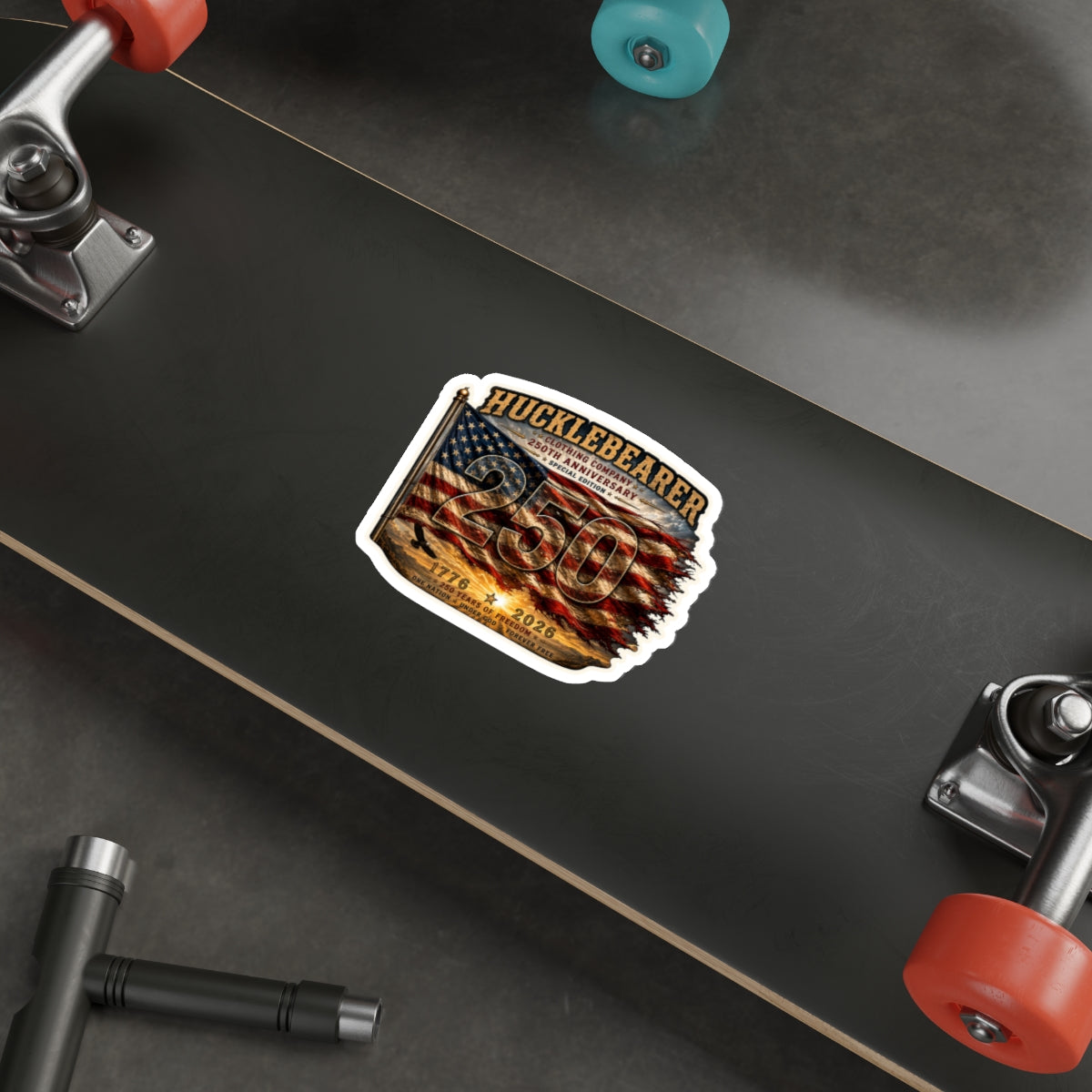 HuckleBearer 250th Anniversary Die-Cut Sticker