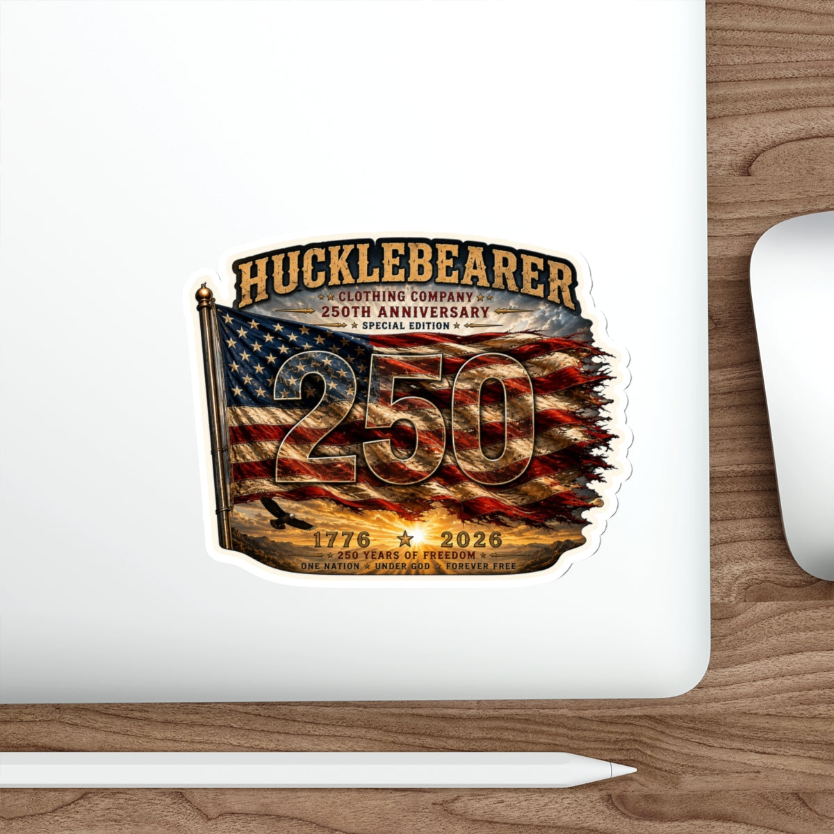 HuckleBearer 250th Anniversary Die-Cut Sticker