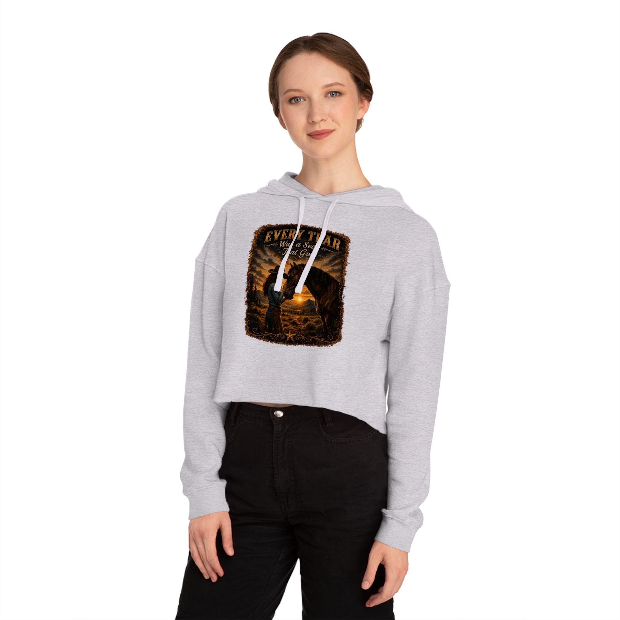 HuckleBearer 'Every Tear Was a Seed That Grew' Cropped Hoodie
