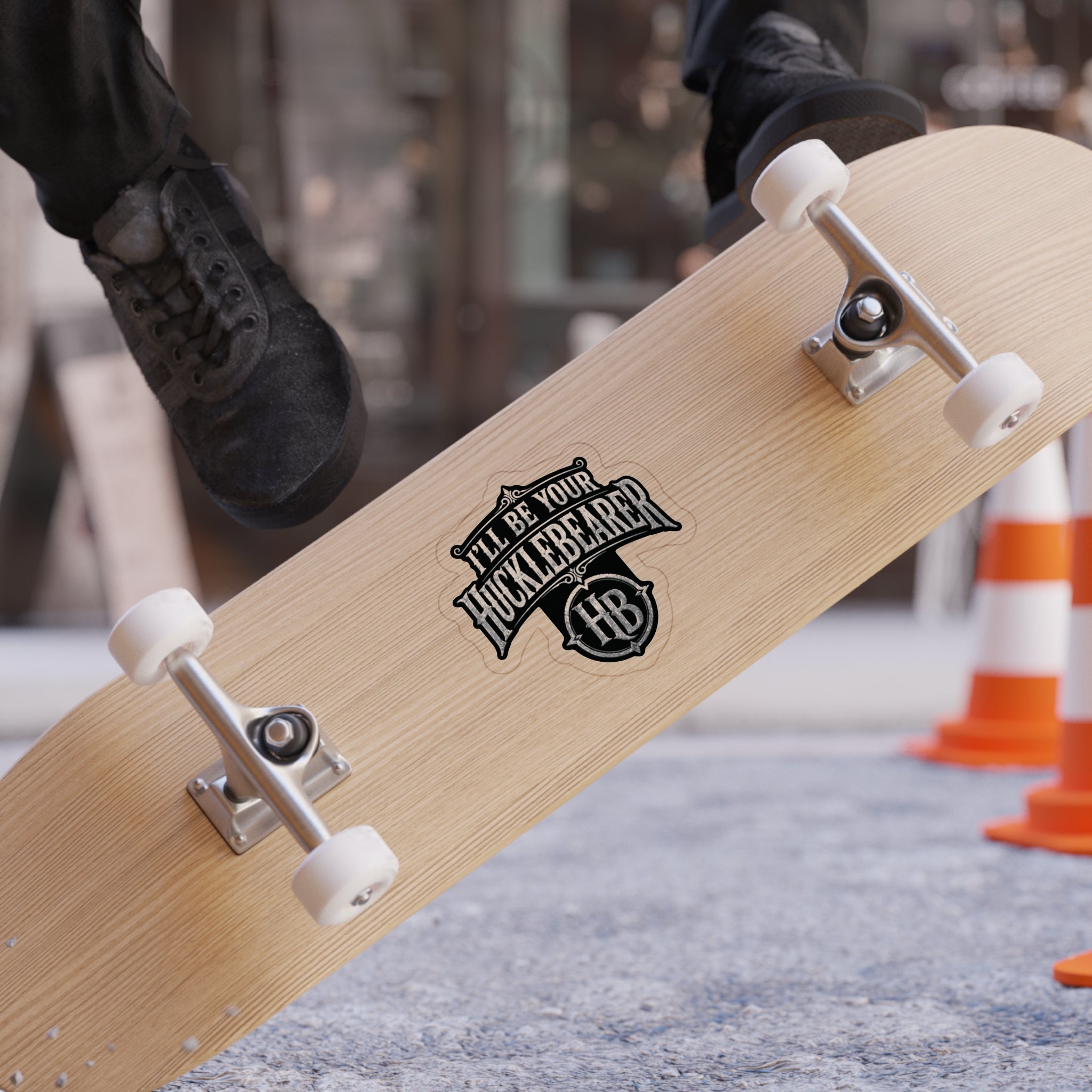 Hucklebearer Vintage Badge Silver Sticker