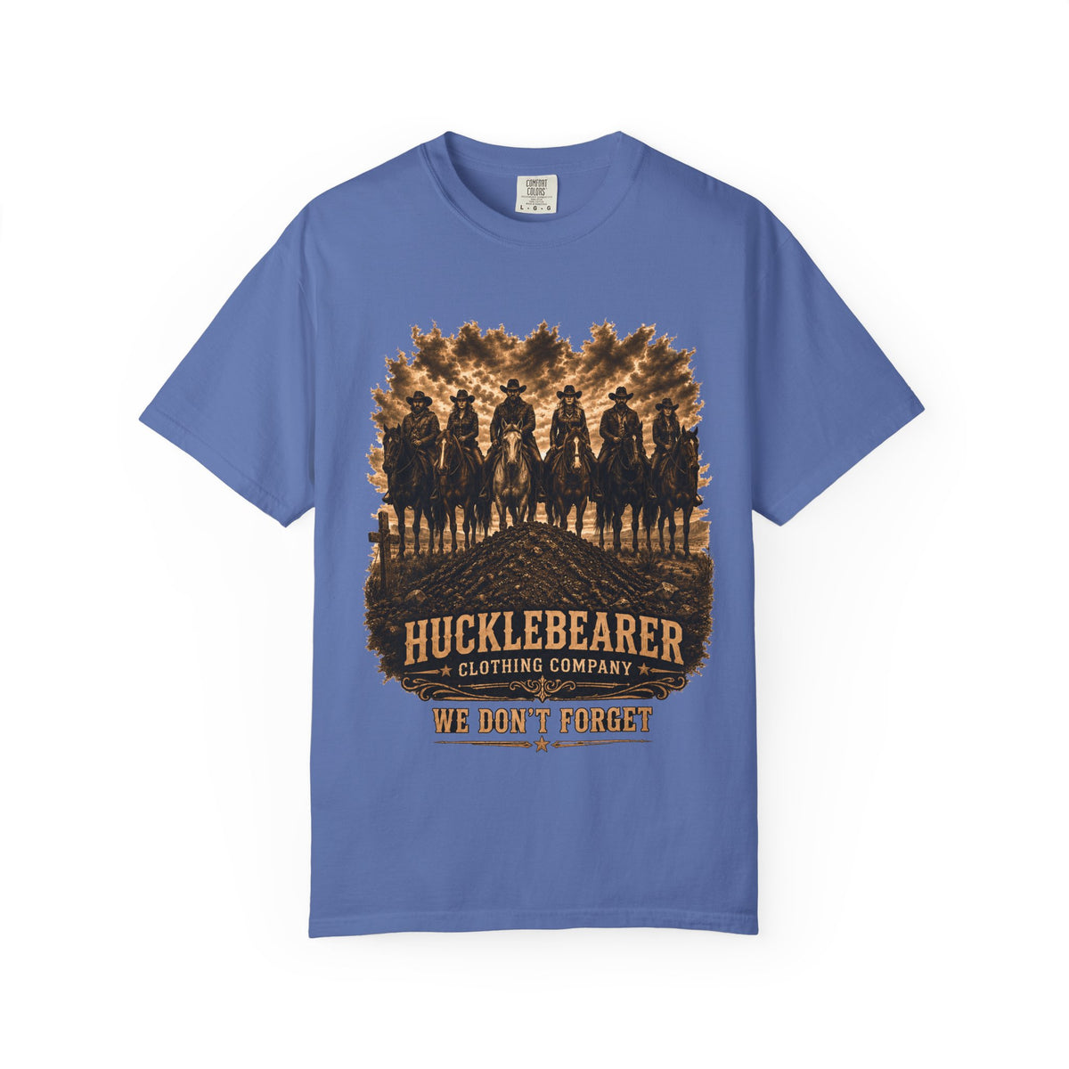 Front Print - Hucklebearer 'We Don't Forget' Western Cowboy T-Shirt