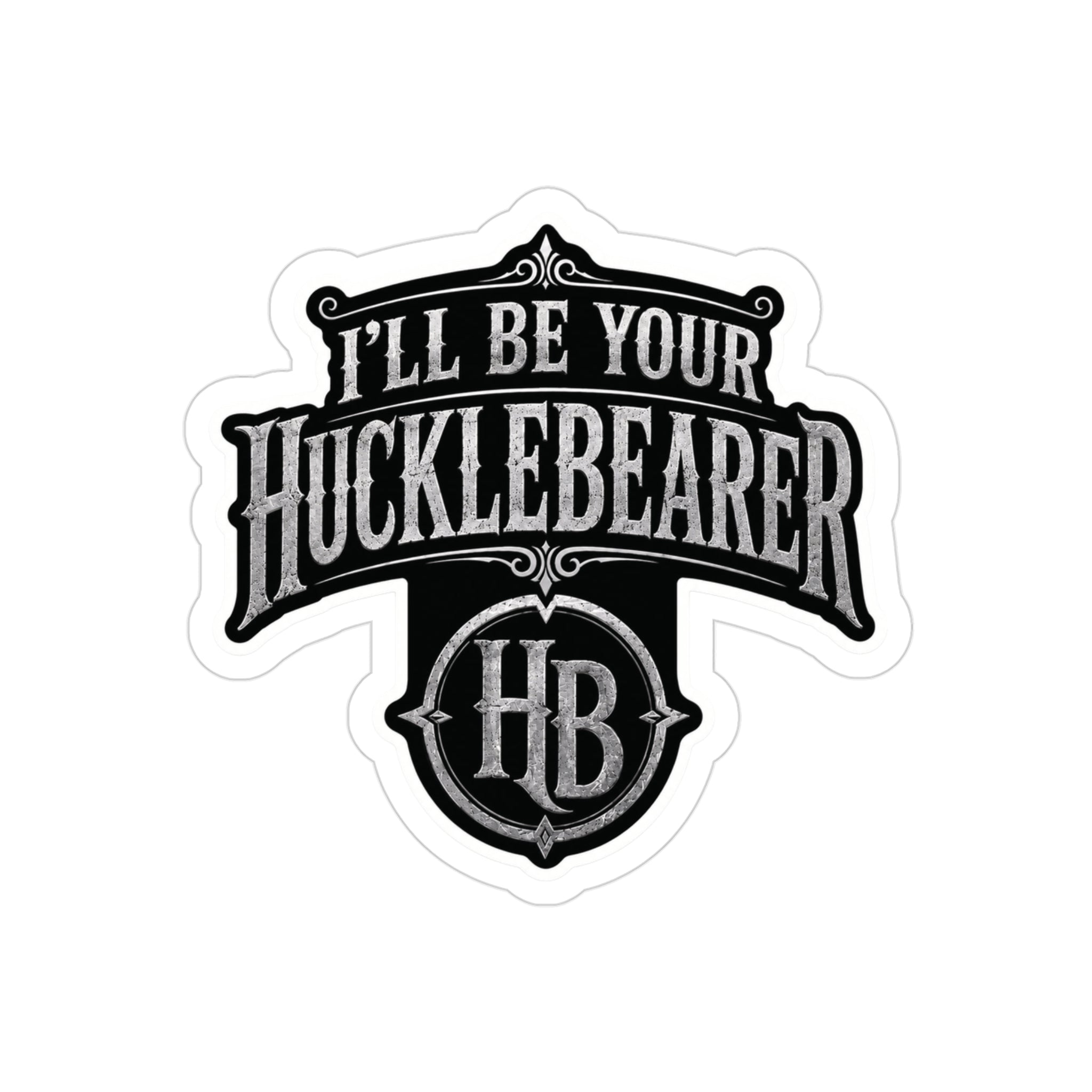 Hucklebearer Vintage Badge Silver Sticker