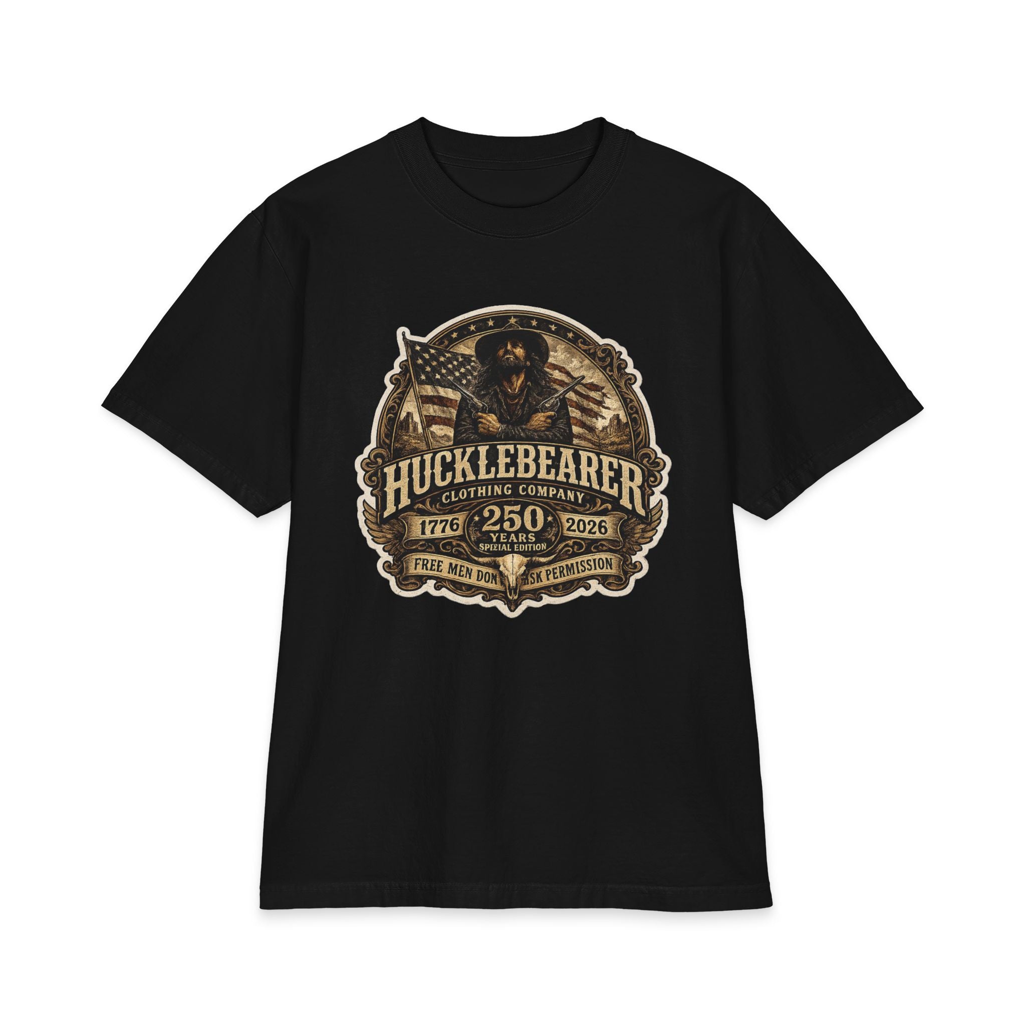 HuckleBearer "250th Anniversary" Patriotic Graphic T-Shirt
