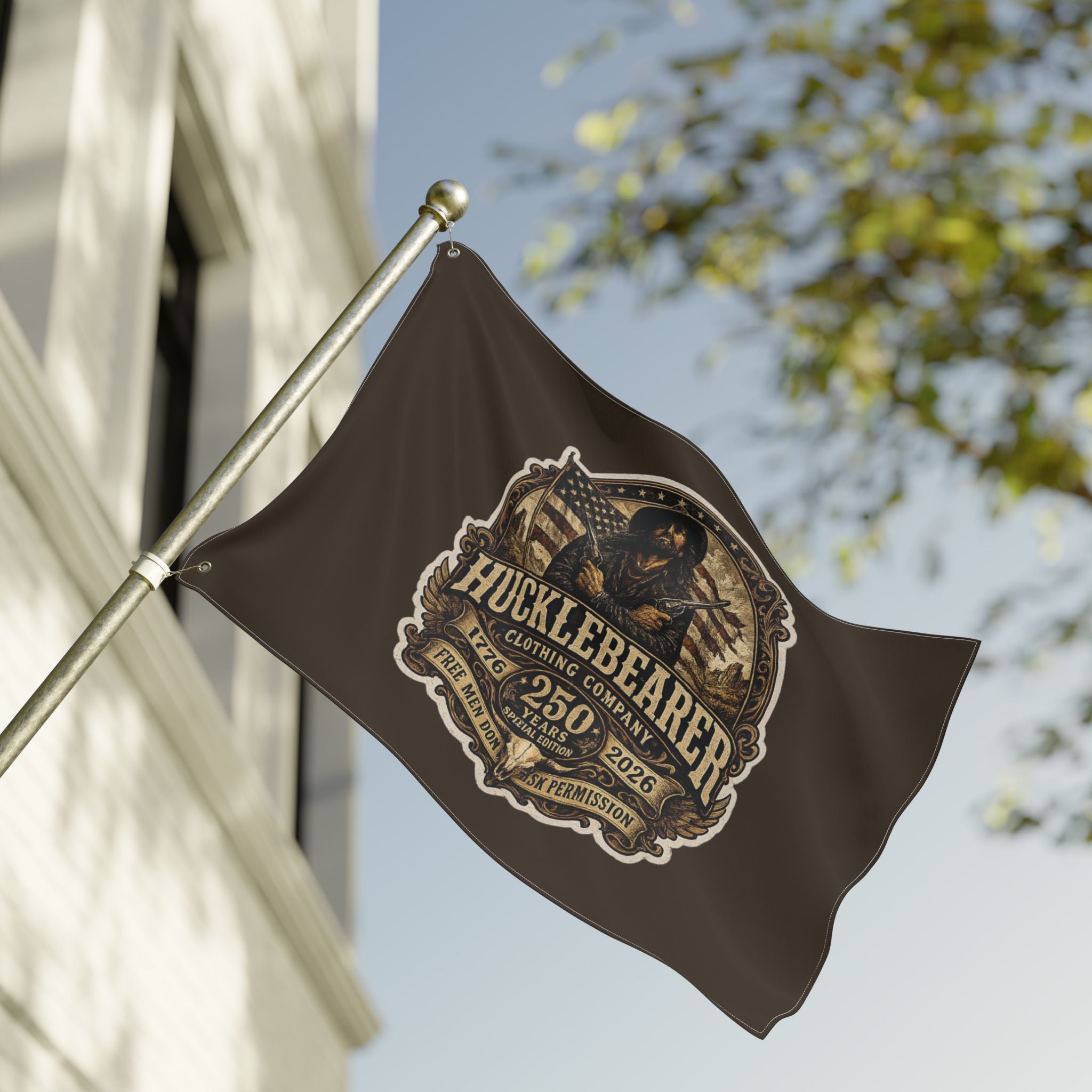 HuckleBearer 250th Anniversary Patriotic Double-Sided Flag