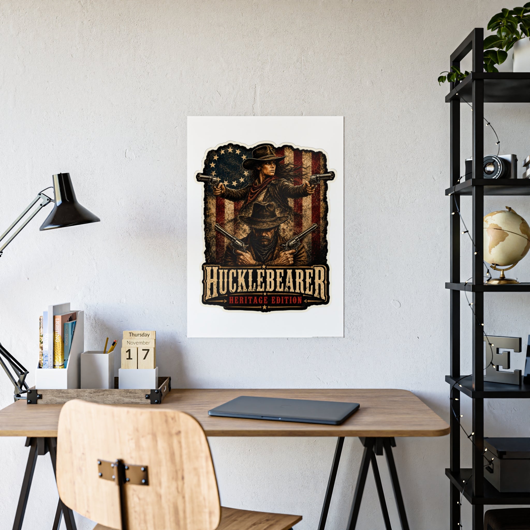 HuckleBearer Heritage Edition Gloss Western Cowboy Sticker