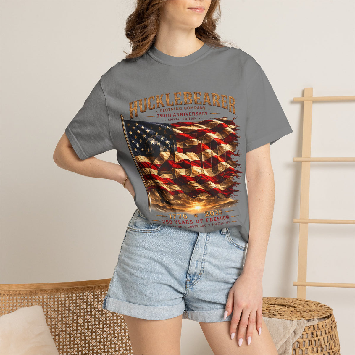 Copy of Hucklebearer "250th Anniversary" American Flag T-Shirt