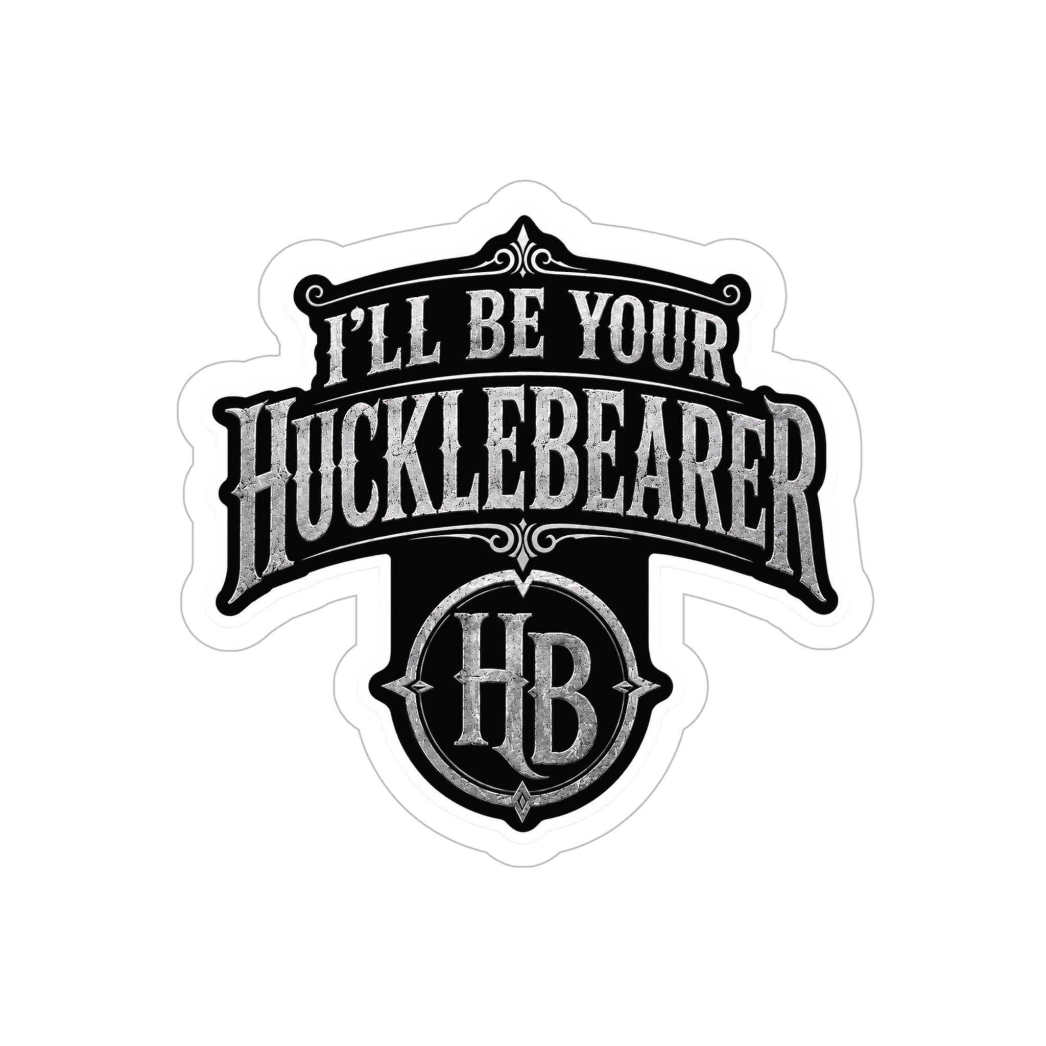 Hucklebearer Vintage Badge Silver Sticker