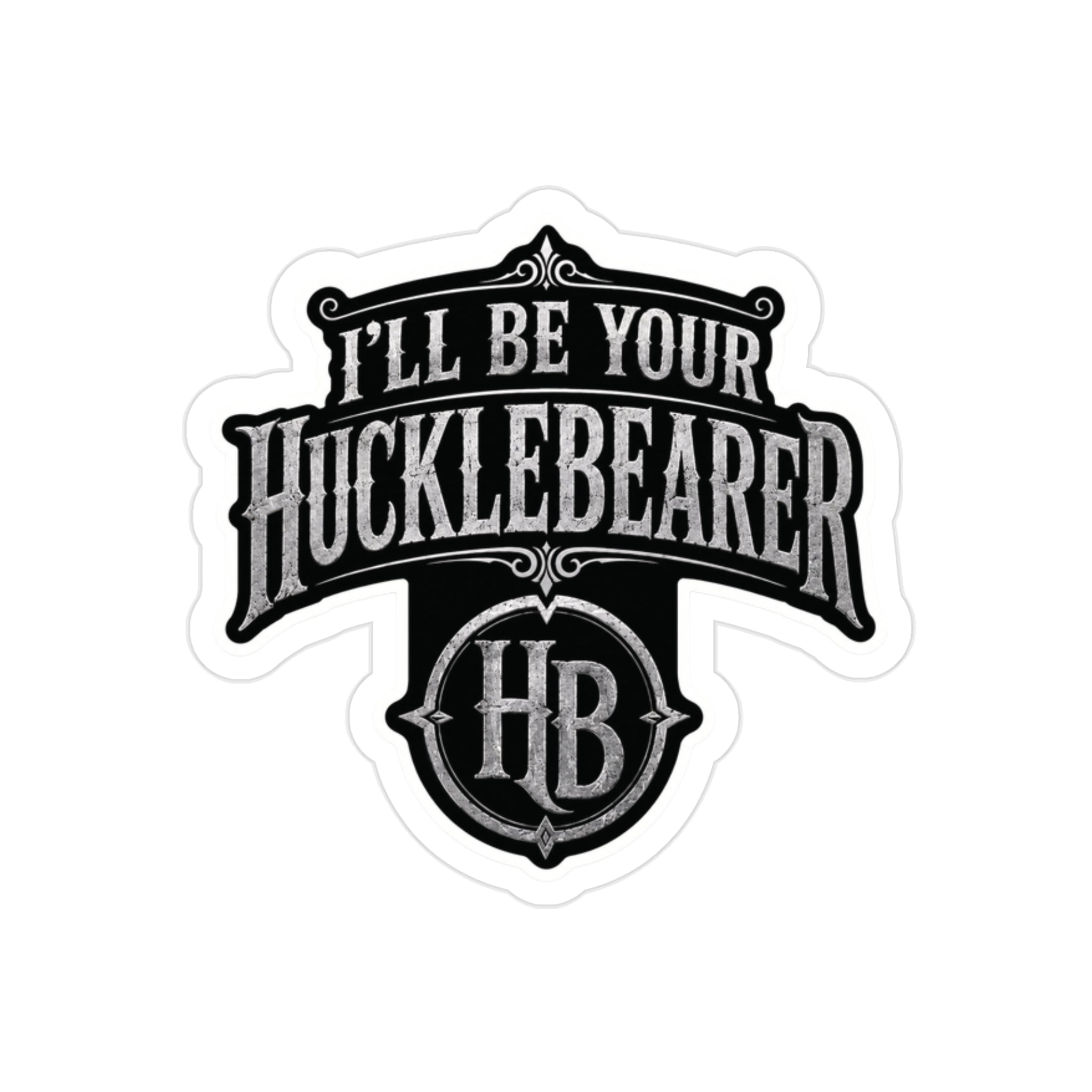Hucklebearer Vintage Badge Silver Sticker