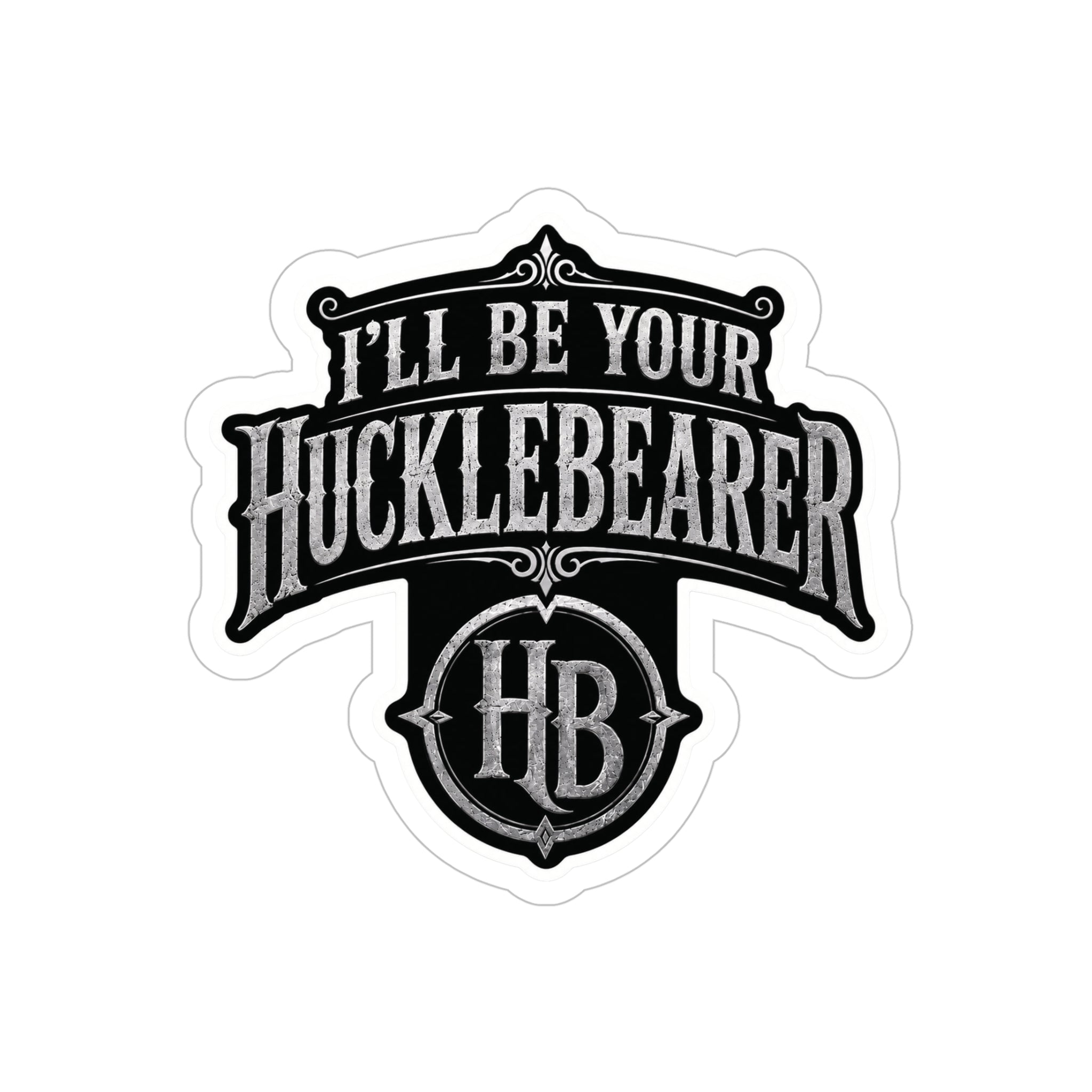 Hucklebearer Vintage Badge Silver Sticker