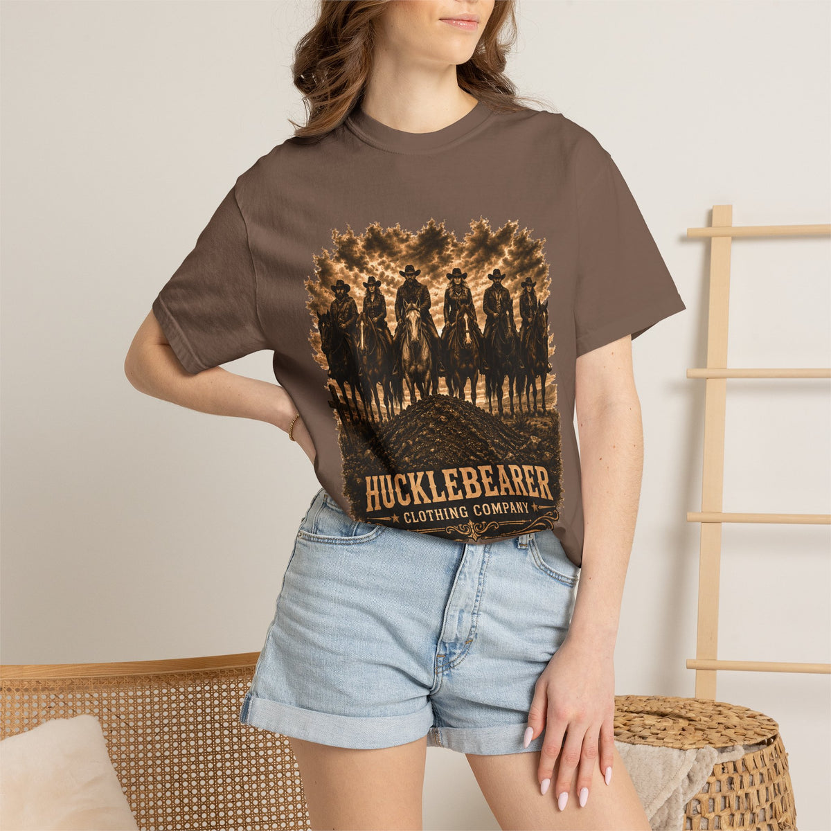 Front Print - Hucklebearer 'We Don't Forget' Western Cowboy T-Shirt