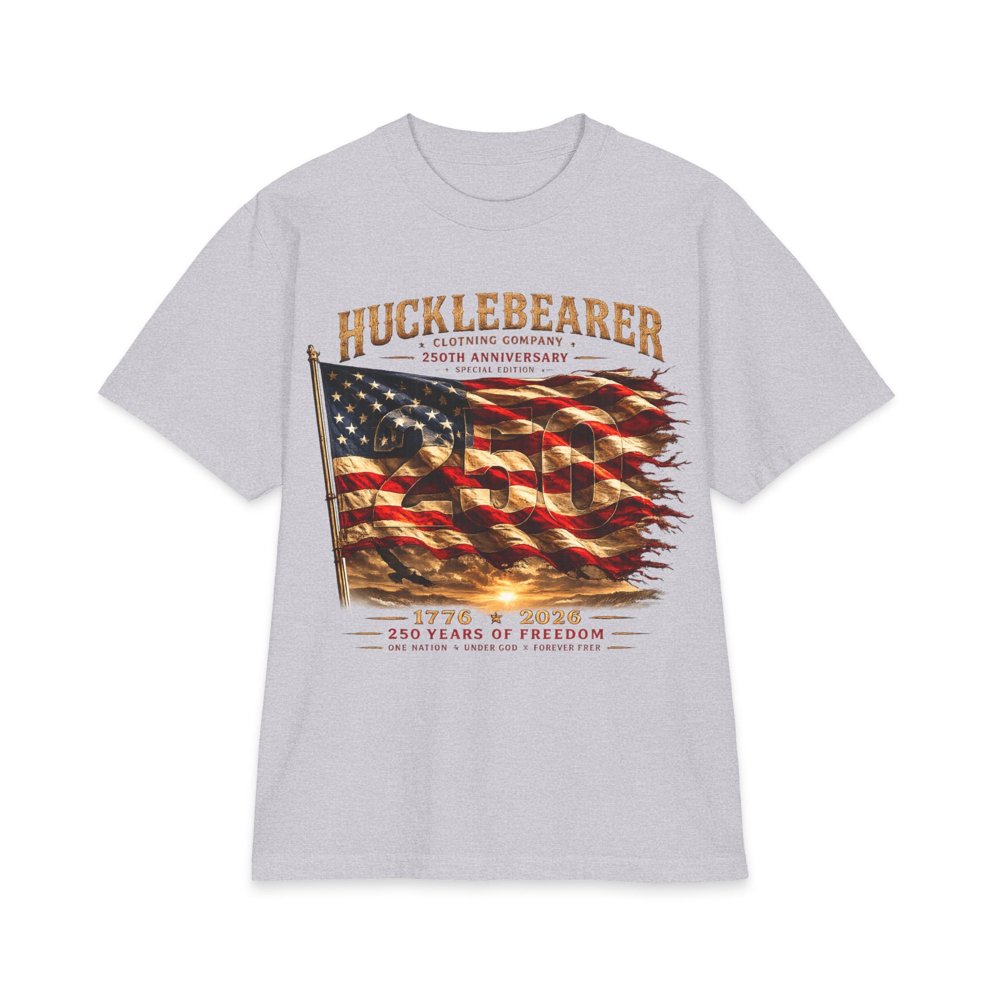 Hucklebearer "250th Anniversary" American Flag T-Shirt