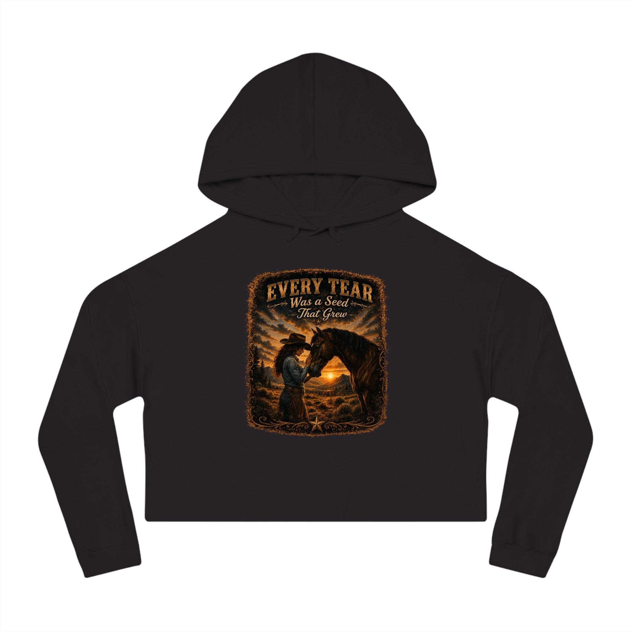 HuckleBearer 'Every Tear Was a Seed That Grew' Cropped Hoodie