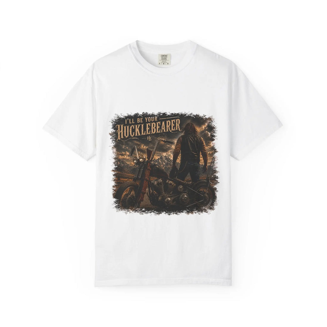 Front Print - Hucklebearer — “I’ll Be Your HucklebeareR” Biker T‑Shirt Printify