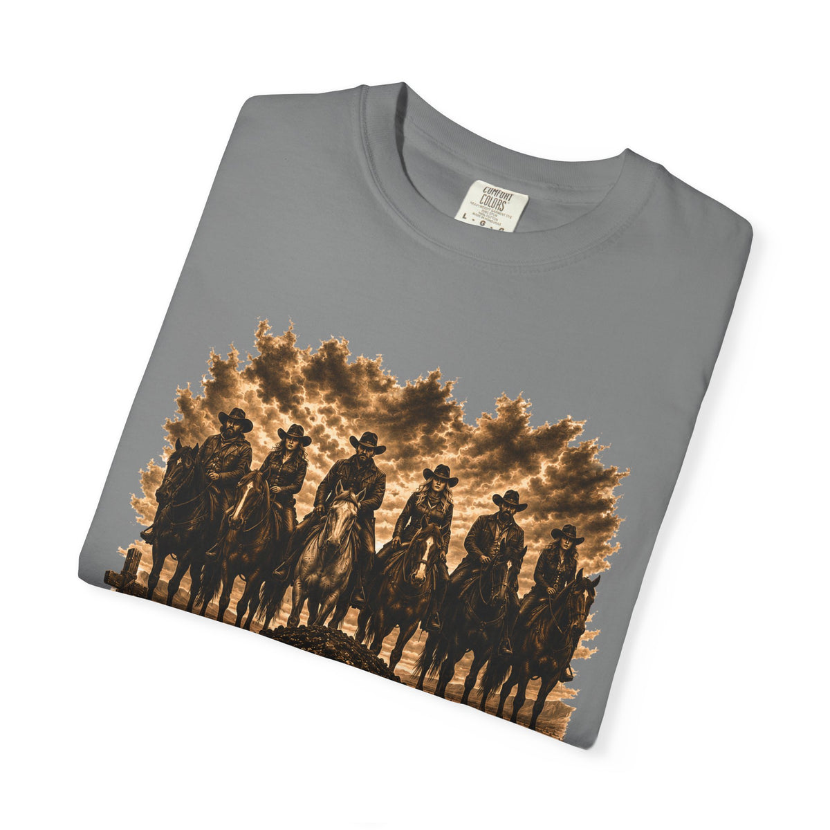 Front Print - Hucklebearer 'We Don't Forget' Western Cowboy T-Shirt