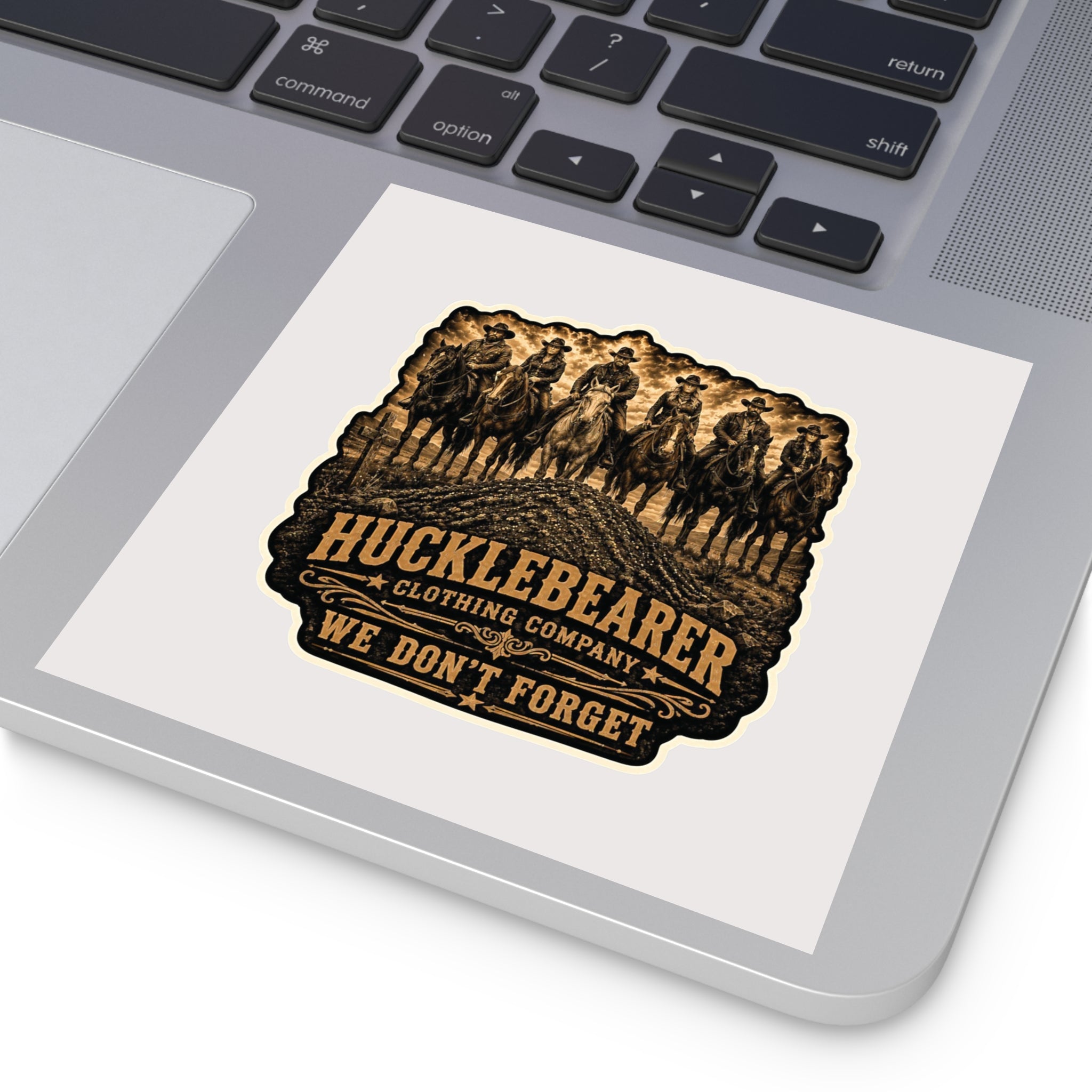 Hucklebearer 'We Don’t Forget' Cowboy Sticker