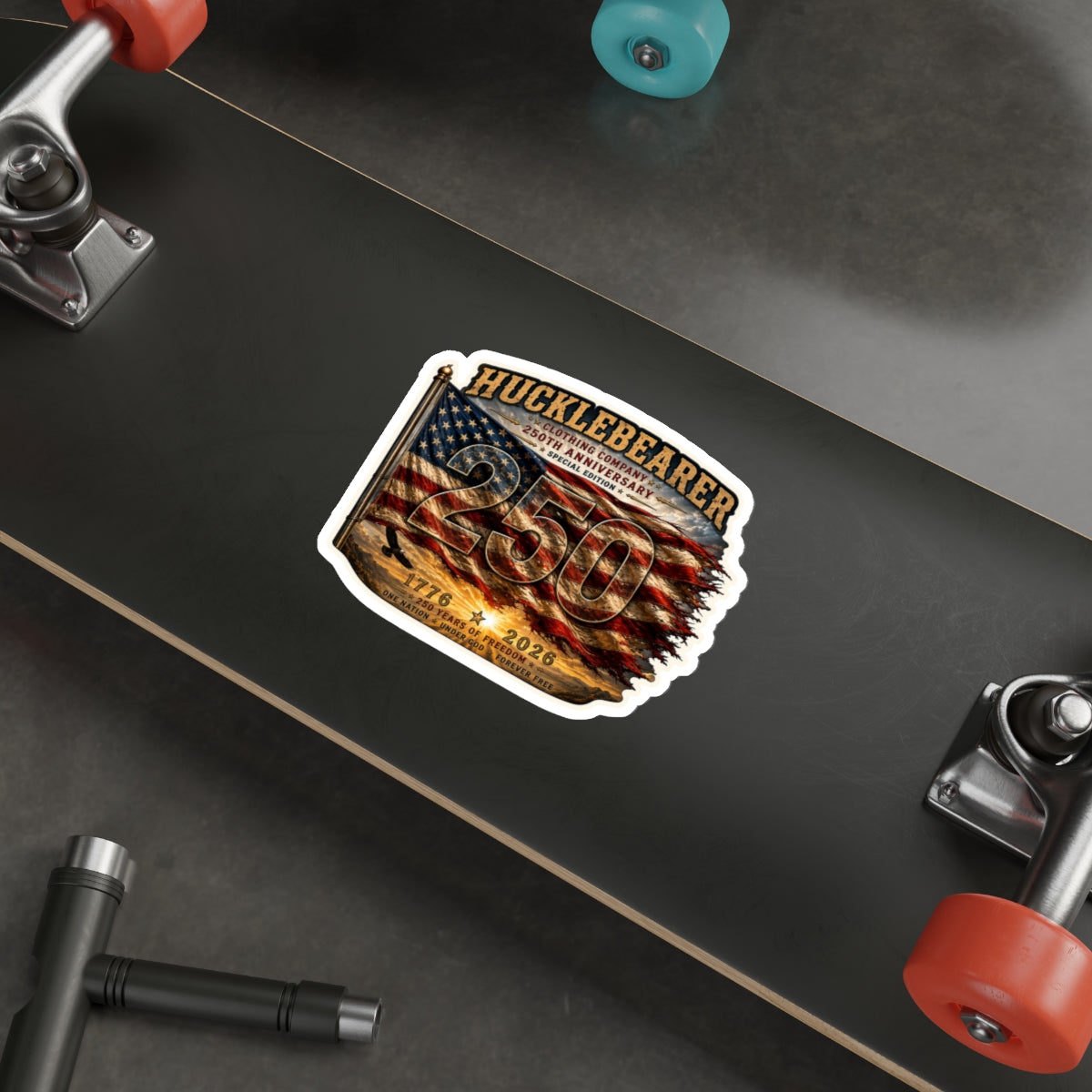 HuckleBearer 250th Anniversary Die-Cut Sticker