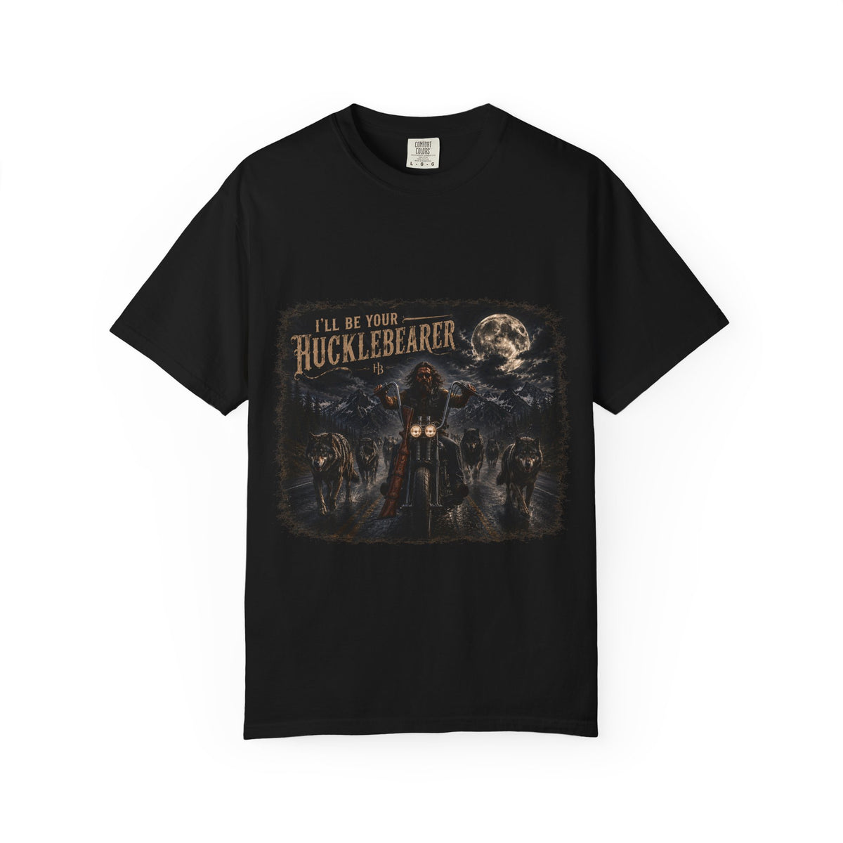 Front Print -Hucklebearer "Ride With the Wolves" T-Shirt