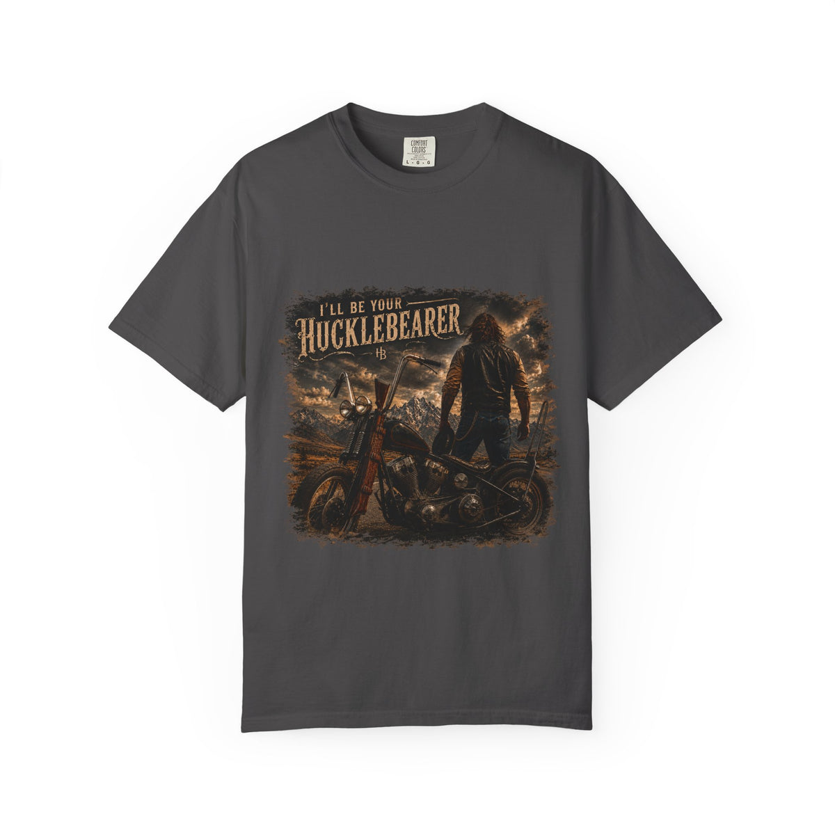 Front Print - Hucklebearer — “I’ll Be Your HucklebeareR” Biker T‑Shirt