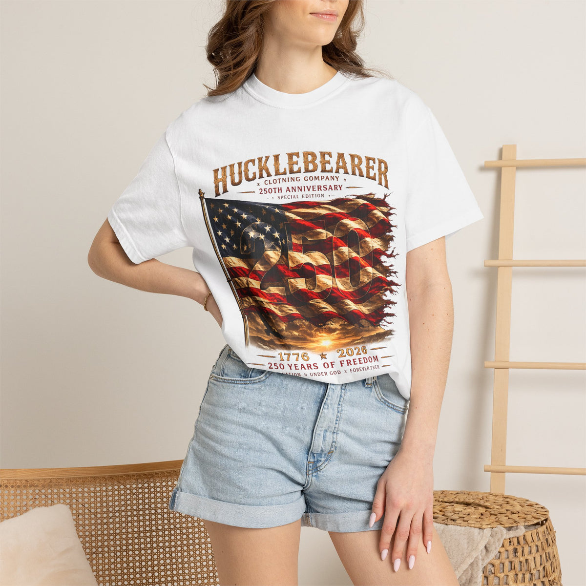 Copy of Hucklebearer "250th Anniversary" American Flag T-Shirt
