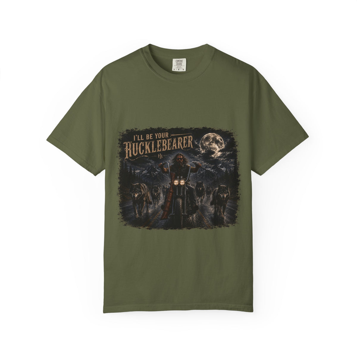 Front Print -Hucklebearer "Ride With the Wolves" T-Shirt