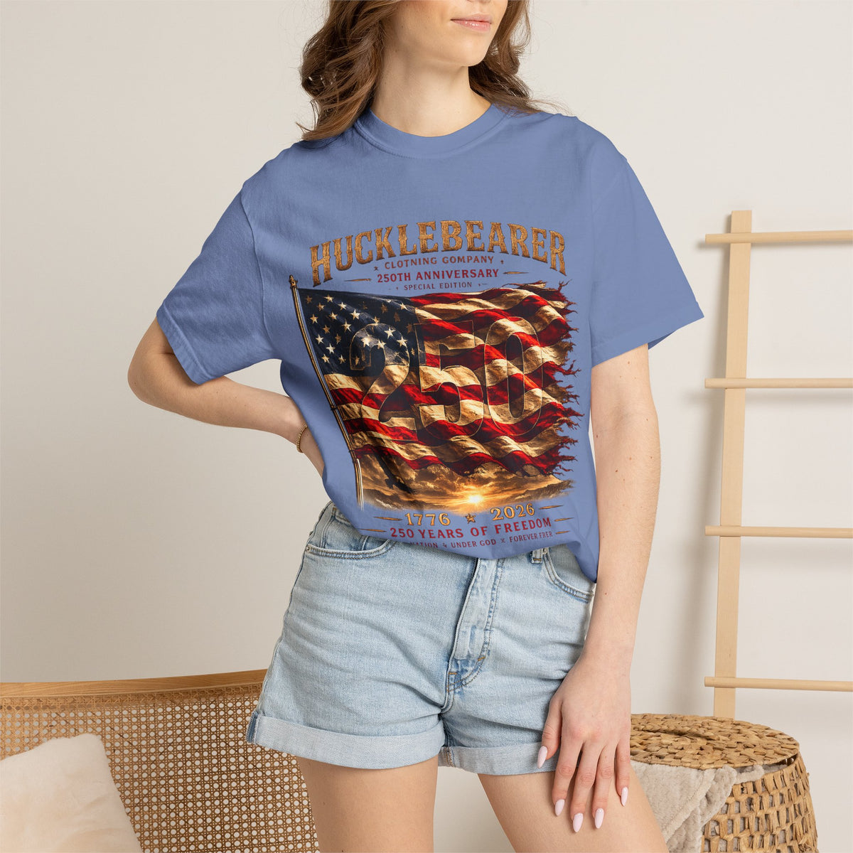 Copy of Hucklebearer "250th Anniversary" American Flag T-Shirt