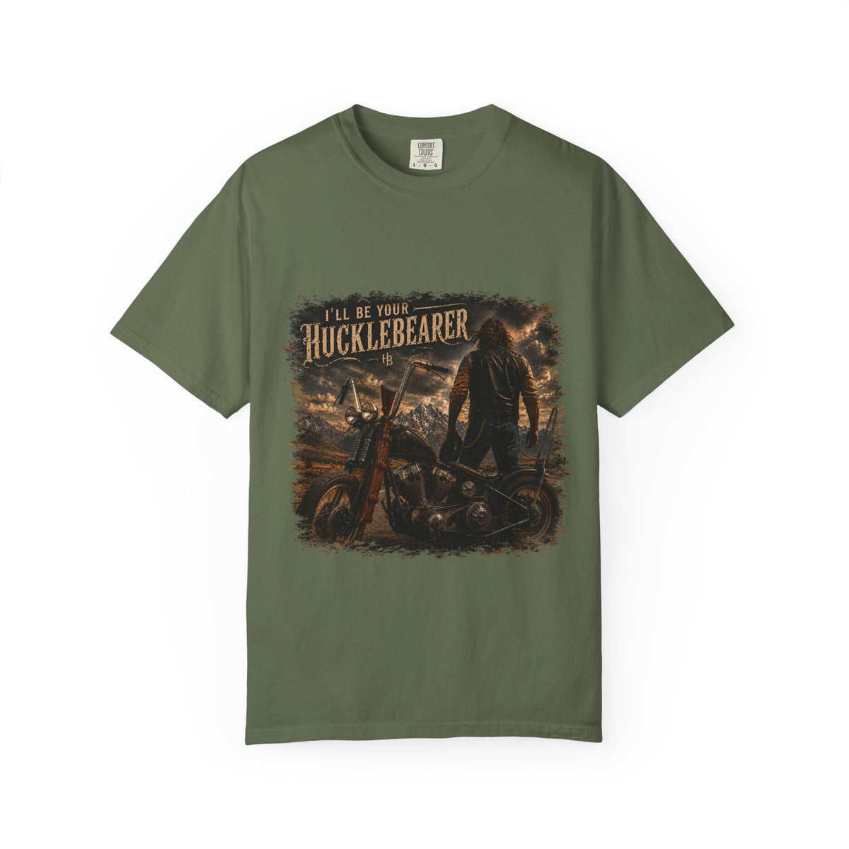 Front Print - Hucklebearer — “I’ll Be Your HucklebeareR” Biker T‑Shirt
