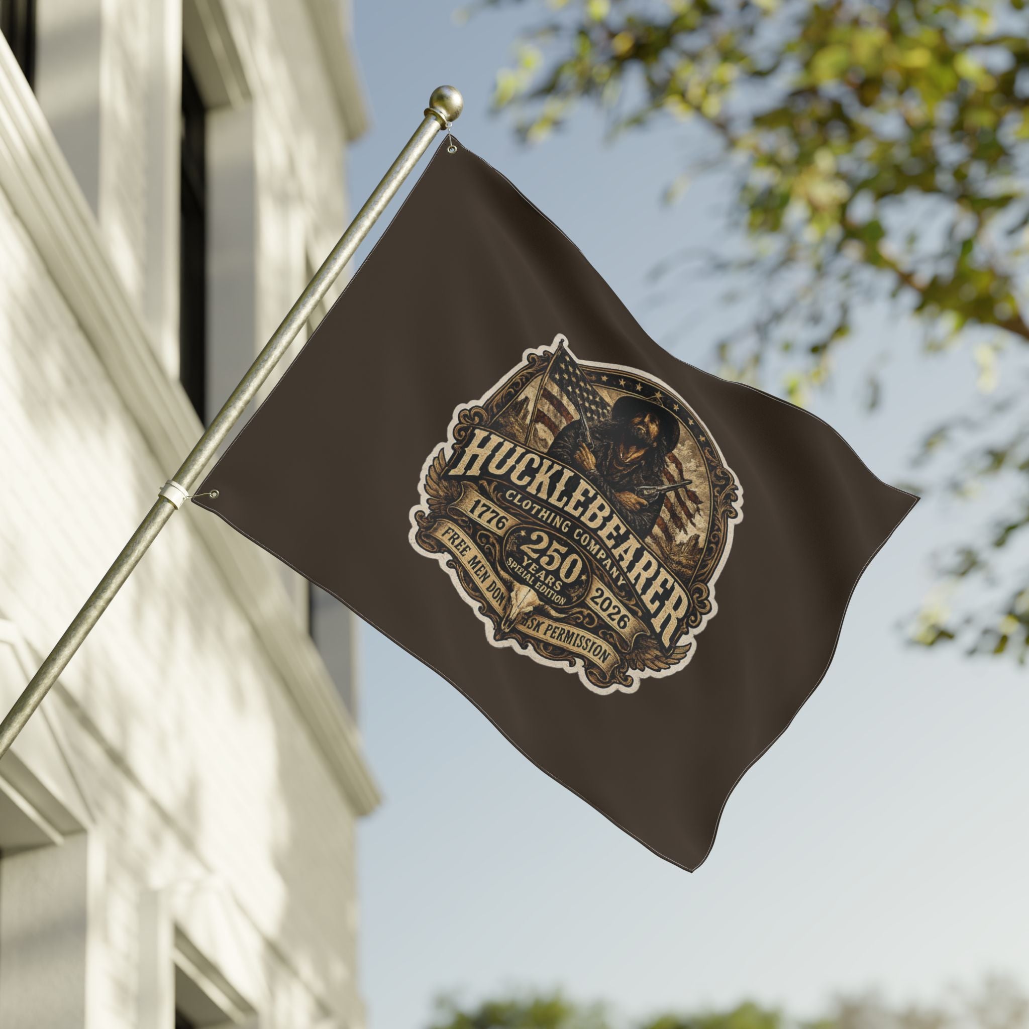 HuckleBearer 250th Anniversary Patriotic Double-Sided Flag
