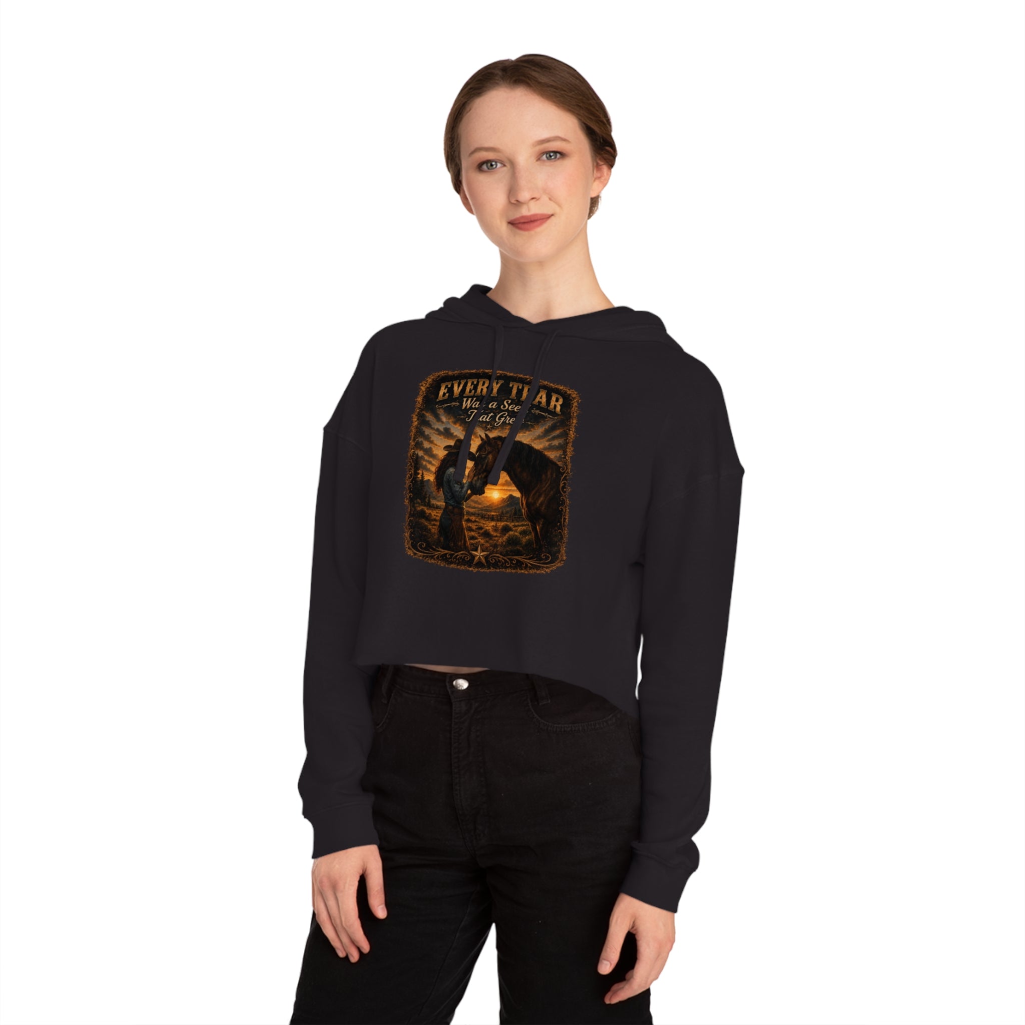 HuckleBearer 'Every Tear Was a Seed That Grew' Cropped Hoodie