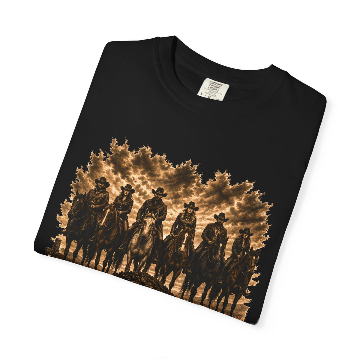 Front Print - Hucklebearer 'We Don't Forget' Western Cowboy T-Shirt