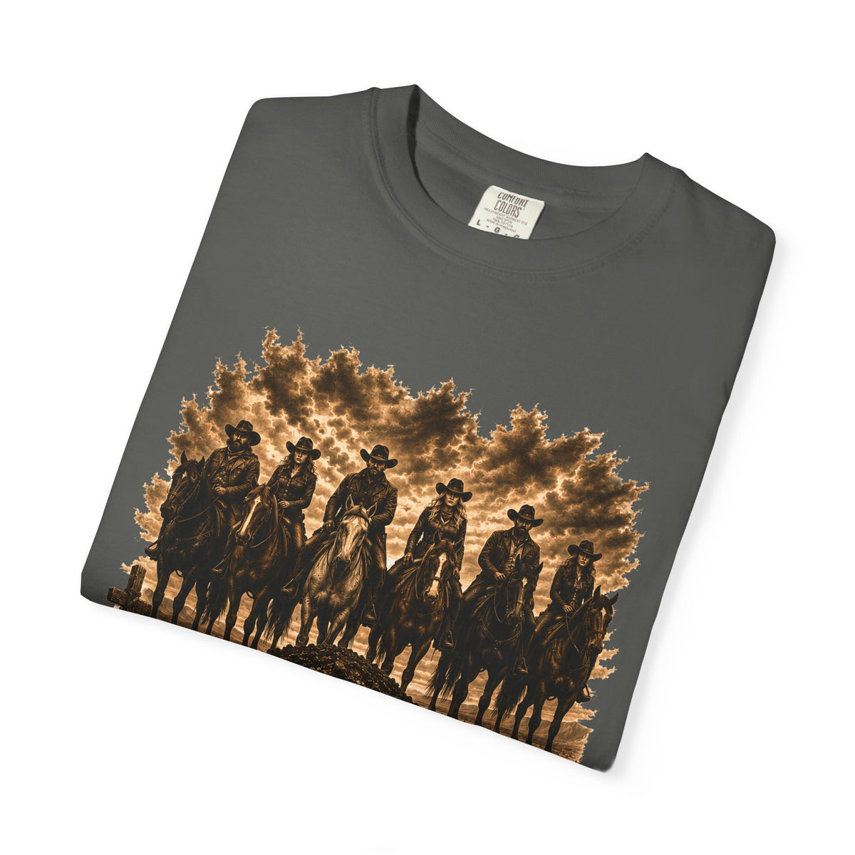 Front Print - Hucklebearer 'We Don't Forget' Western Cowboy T-Shirt