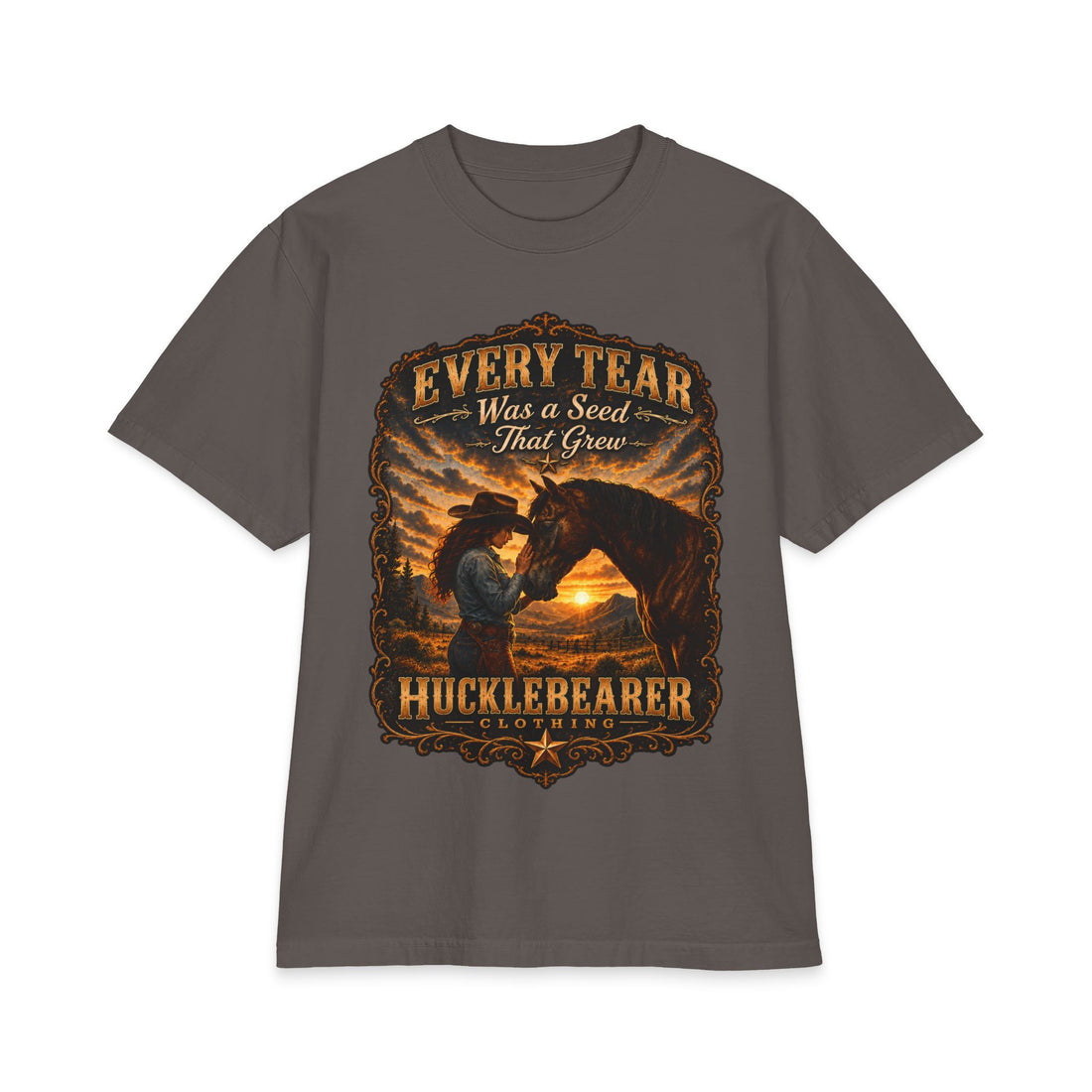 HuckleBearer Cowgirl Inspirational 'Every Tear Was a Seed That Grew' T-Shirt